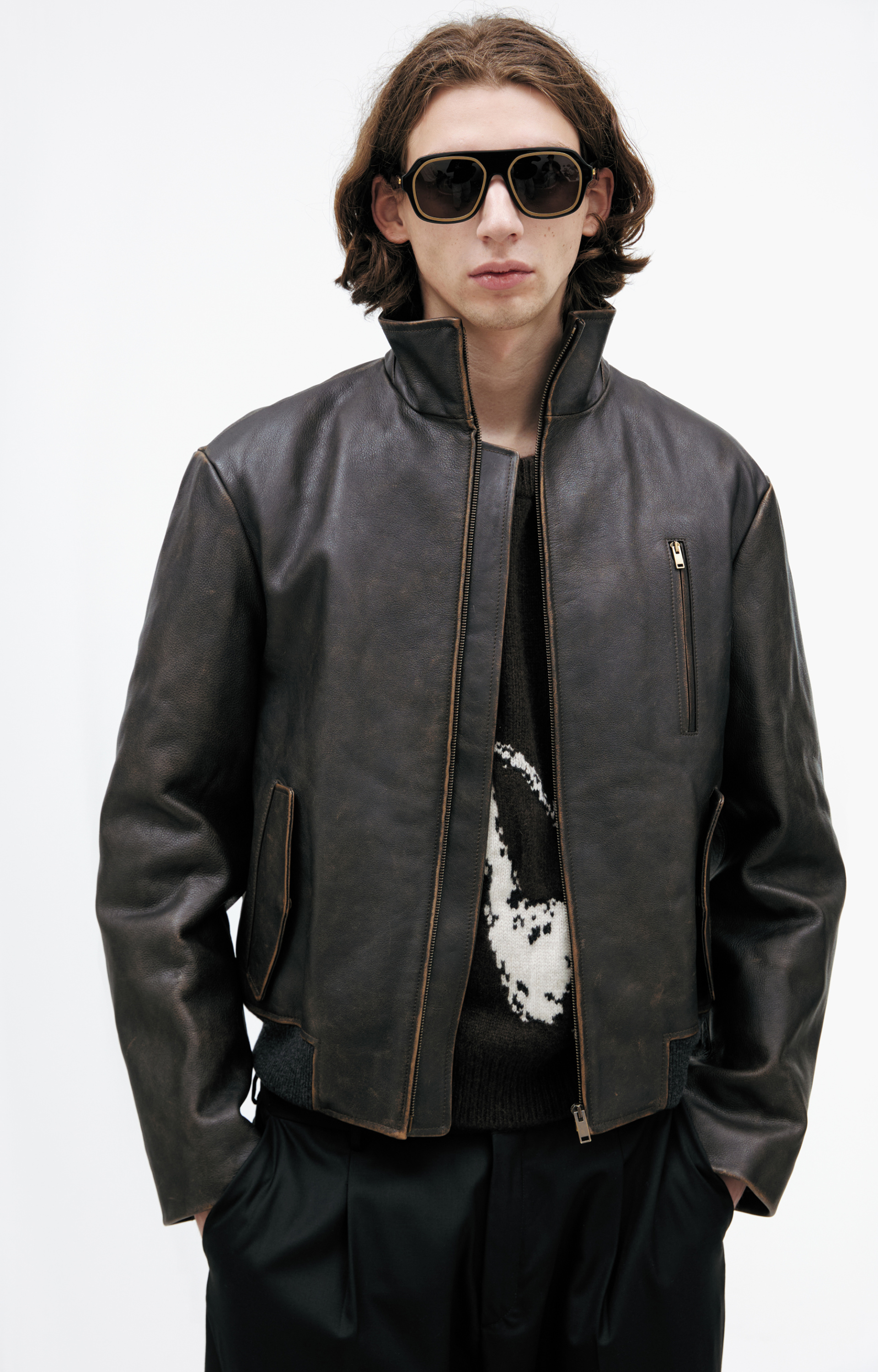 The Row Куртка с эффектом потертостей