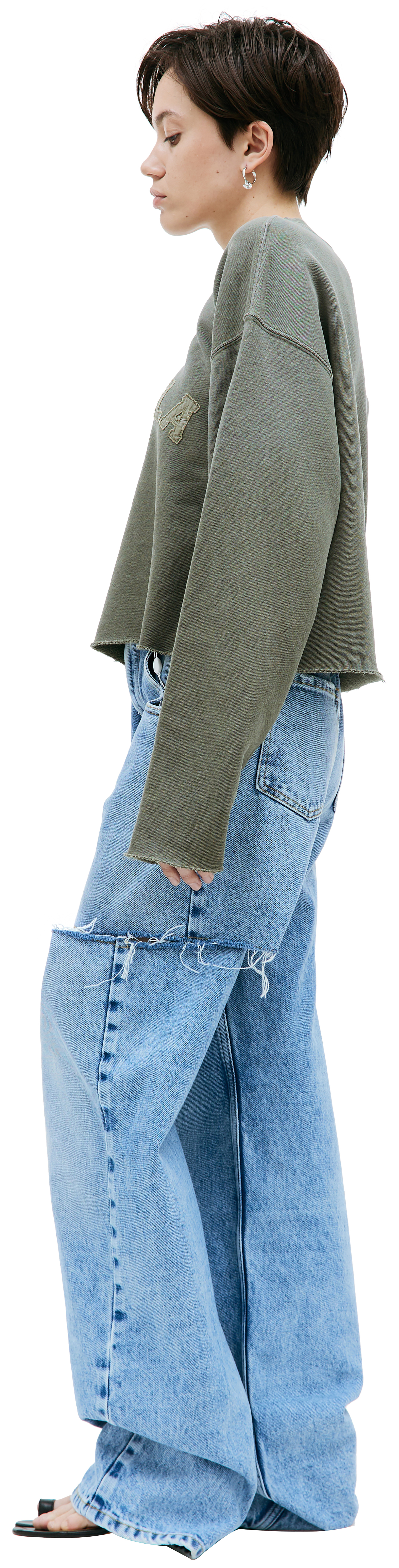 Maison Margiela Укороченный свитшот с логотипом