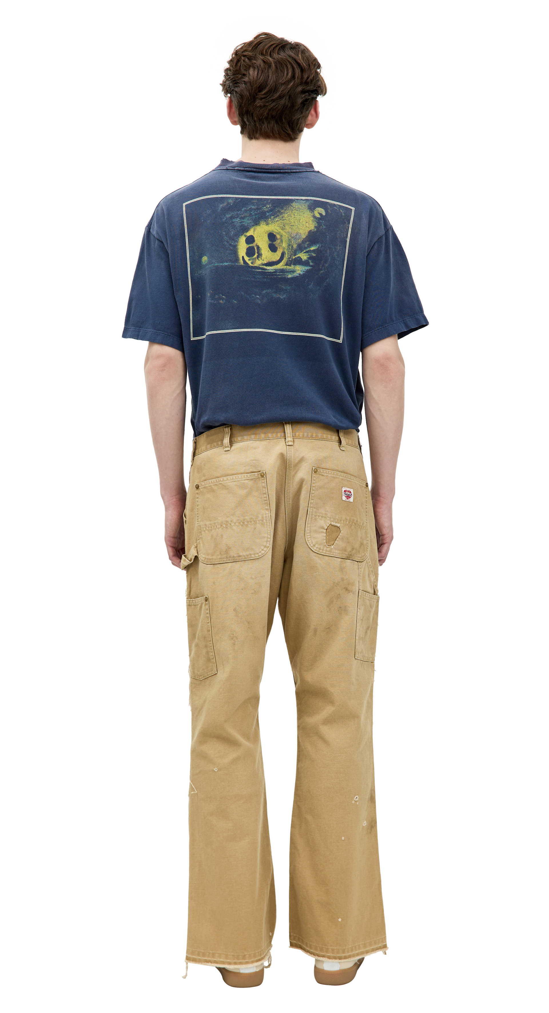 Saint Mxxxxxx Бежевые джинсы клеш из хлопка