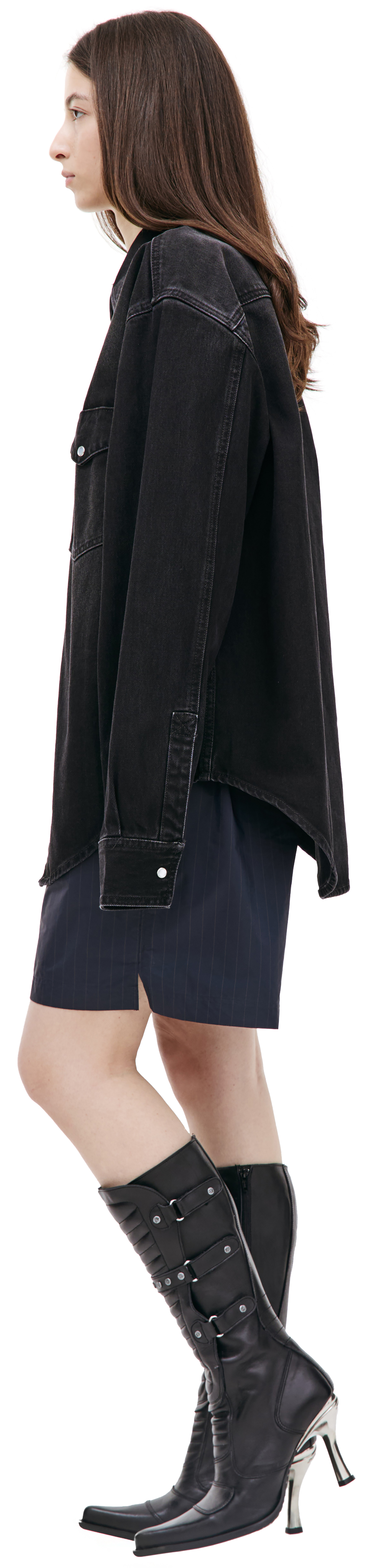 VETEMENTS Джинсовая рубашка с выстиранным эффектом