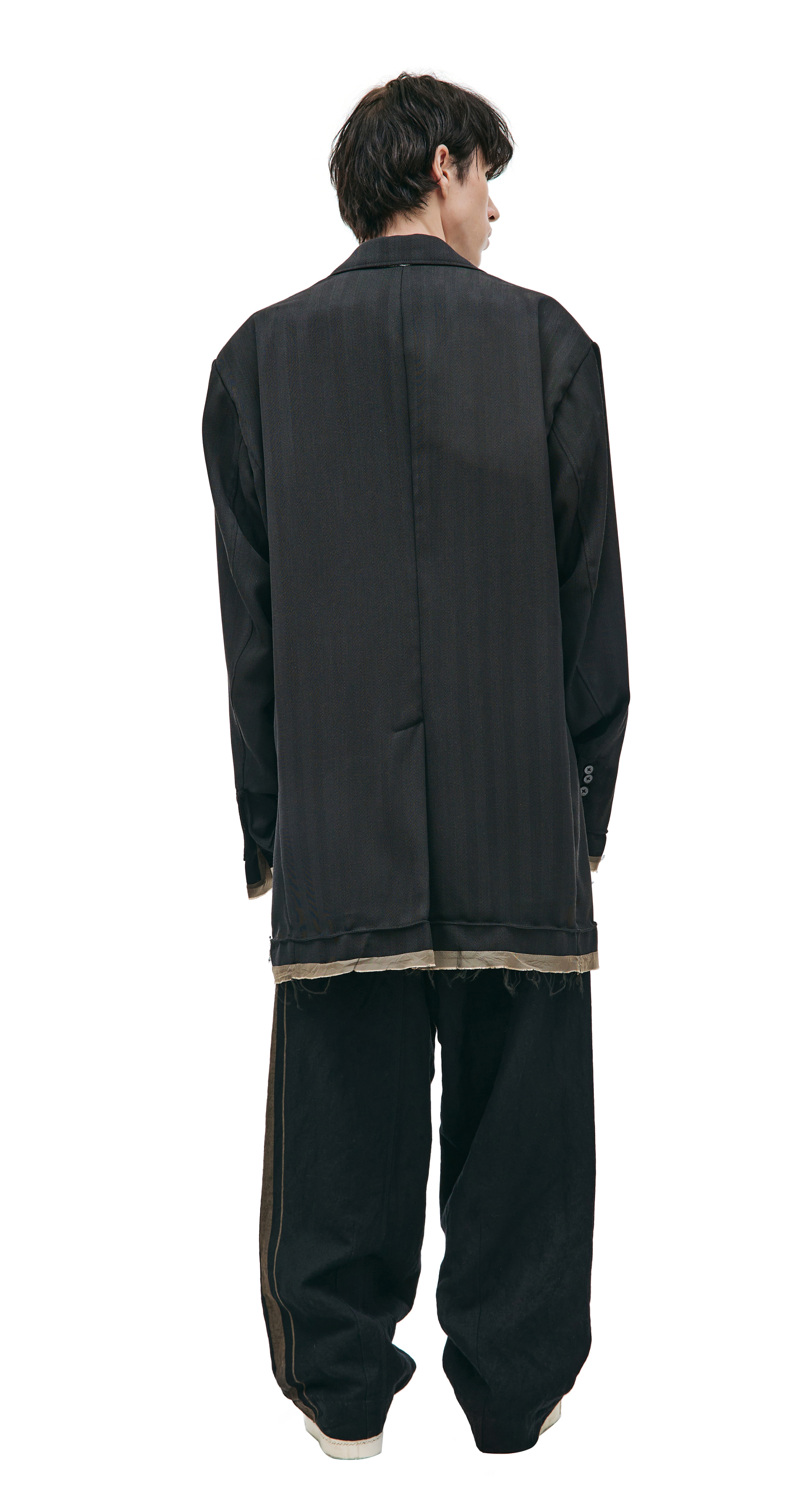 Maison Mihara Yasuhiro Комбинированный пиджак с патчем