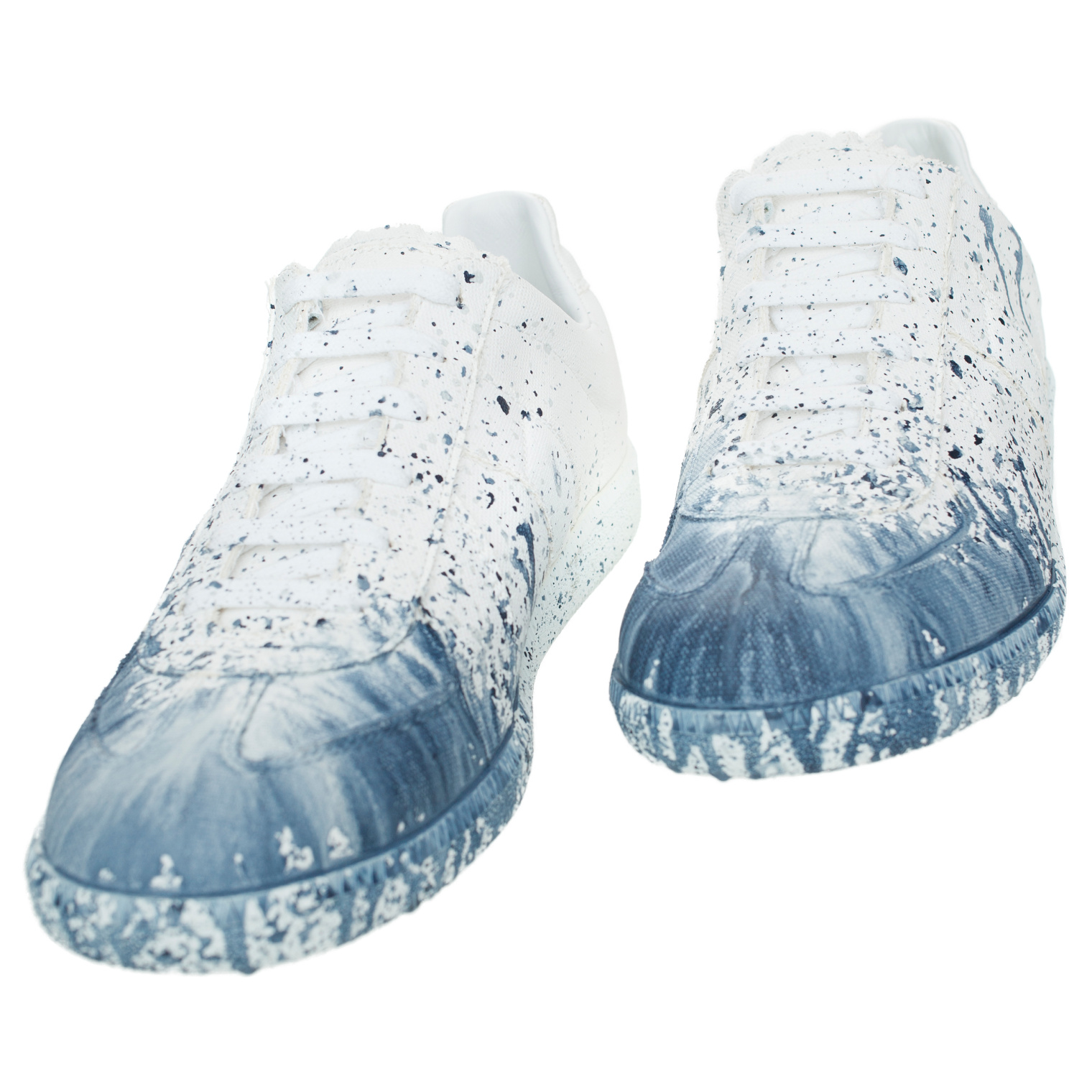 Maison Margiela Белые кеды Replica в краске