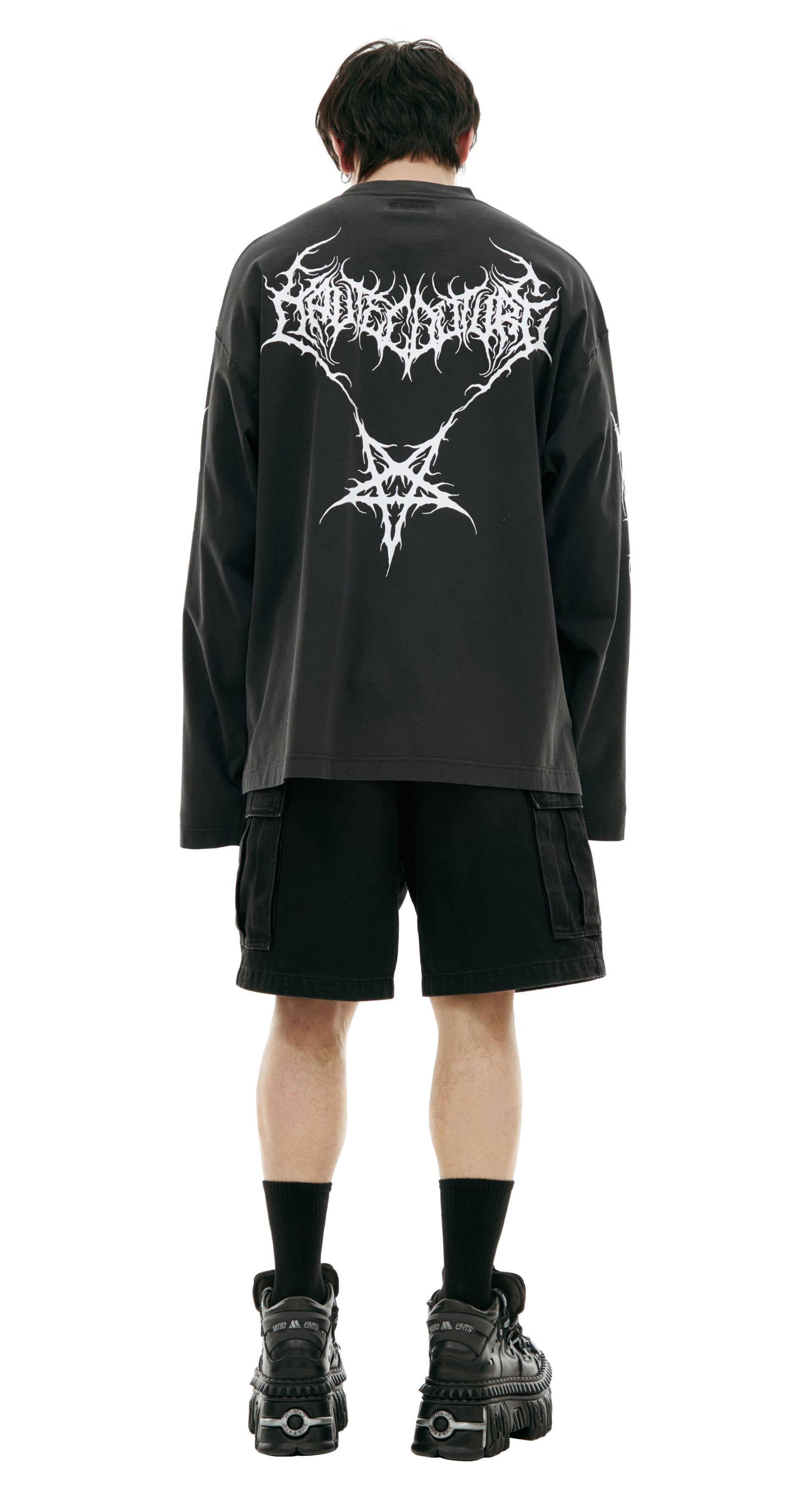 VETEMENTS Хлопковый лонгслив с принтом