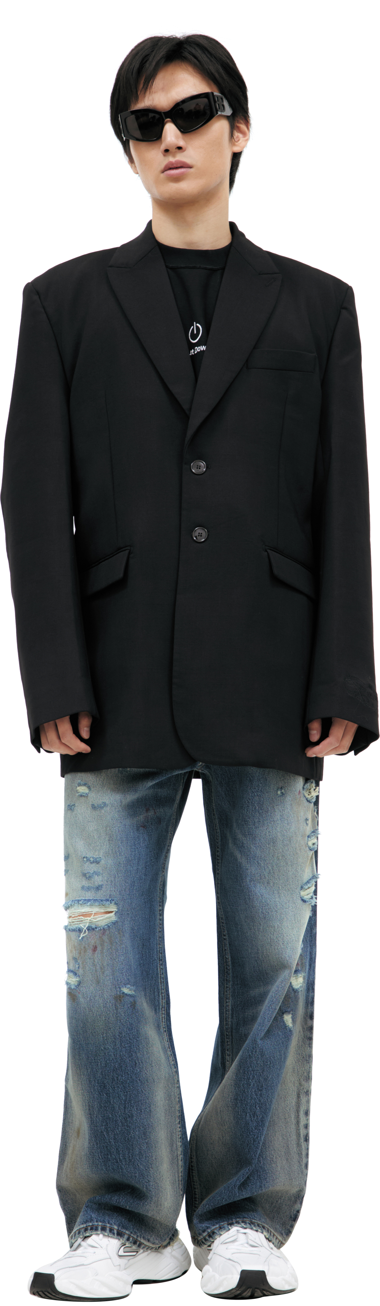 VETEMENTS Пиджак с вышивкой на спине