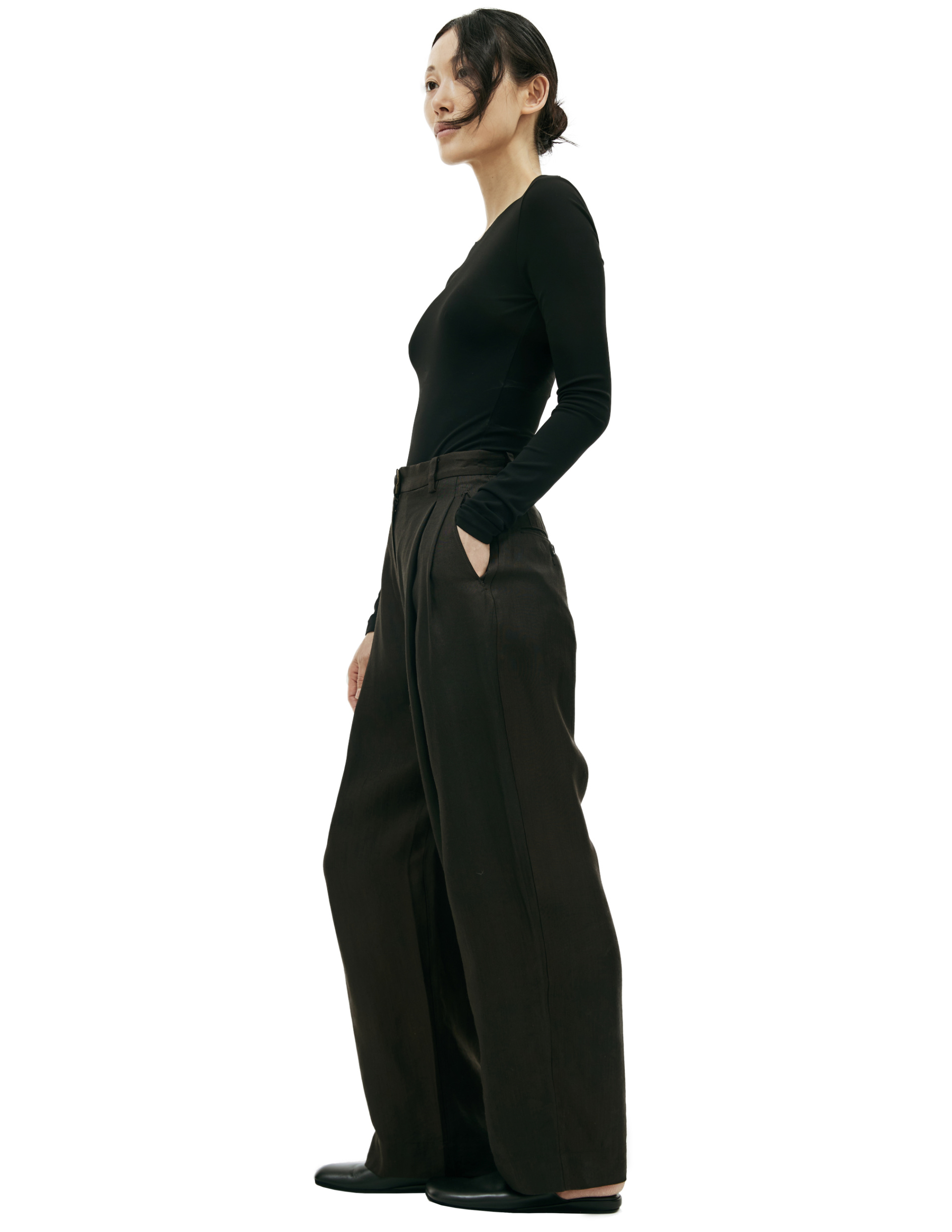 Ziggy Chen Широкие брюки с защипами