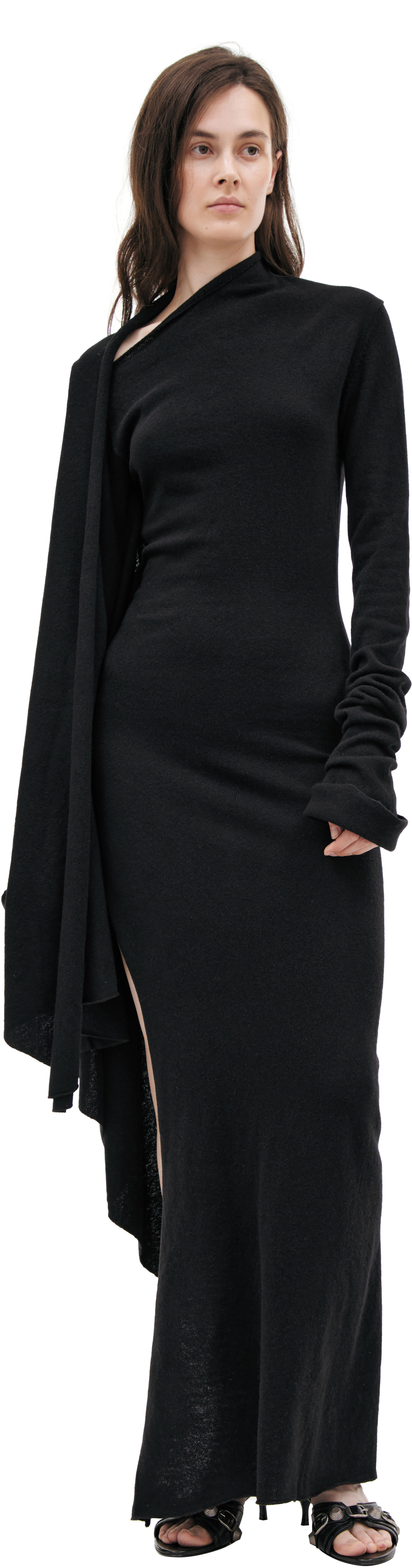 Ann Demeulemeester Шерстяное платье макси