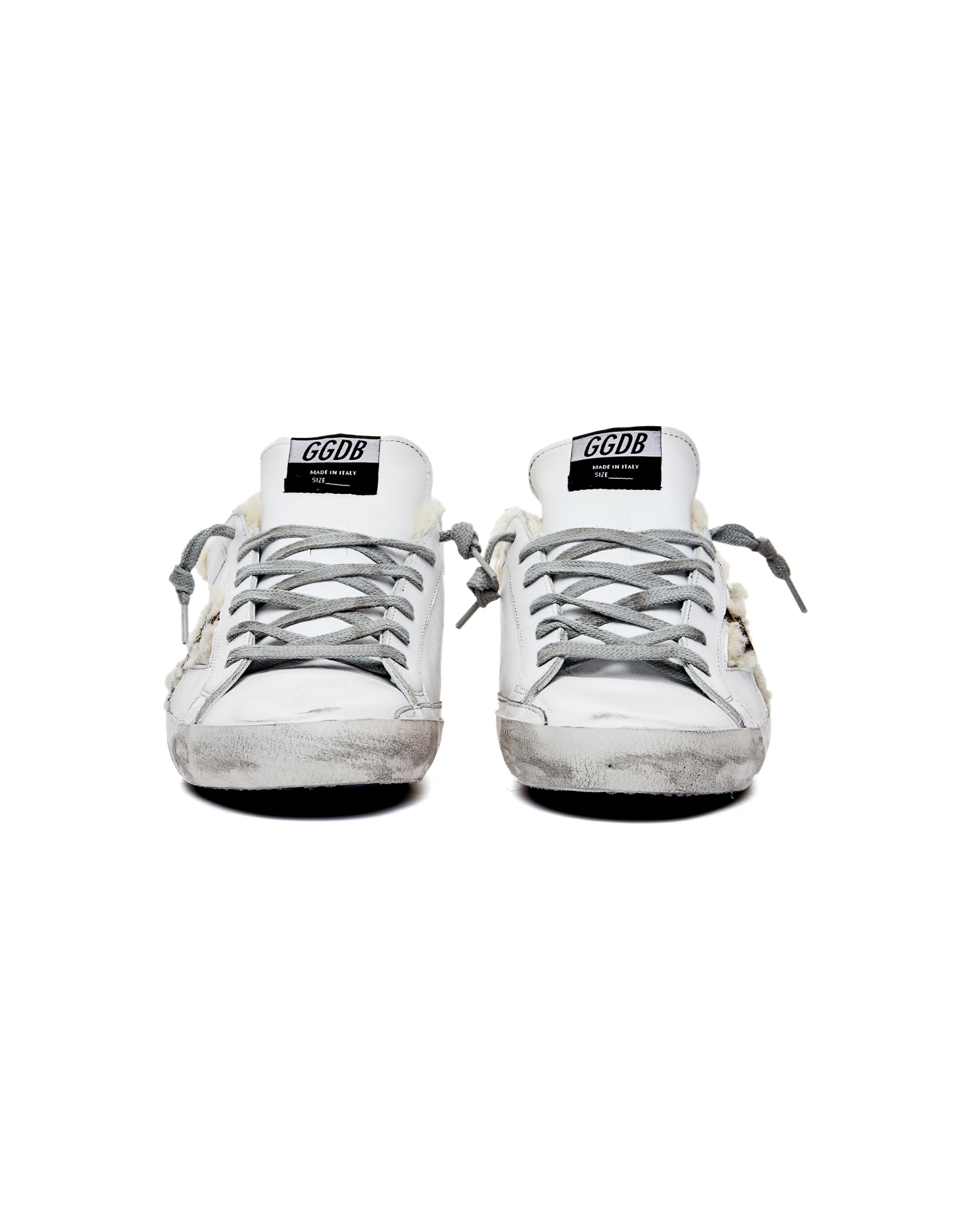 Golden Goose Кеды Superstar из потертой кожи с овчиной