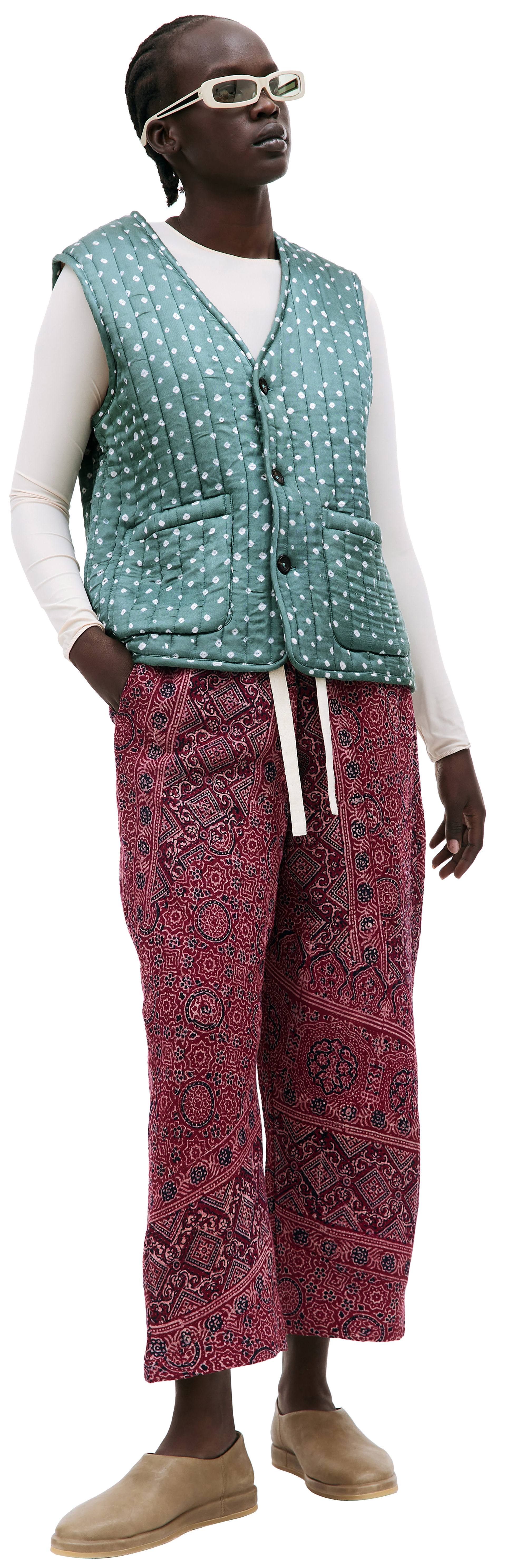 KARU RESEARCH Стеганый жилет из шелка