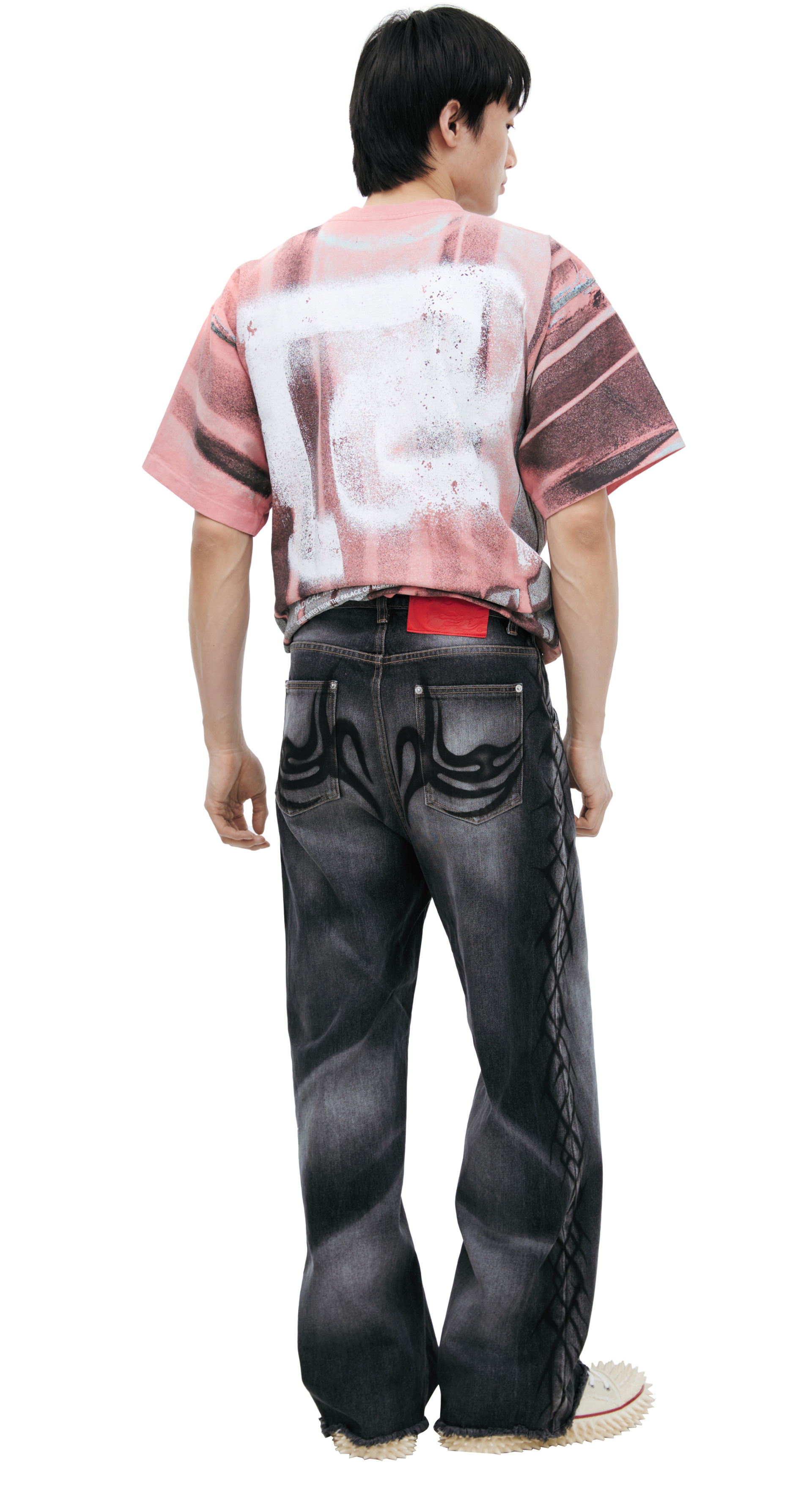 Hellstar Джинсы с эффектом граффити