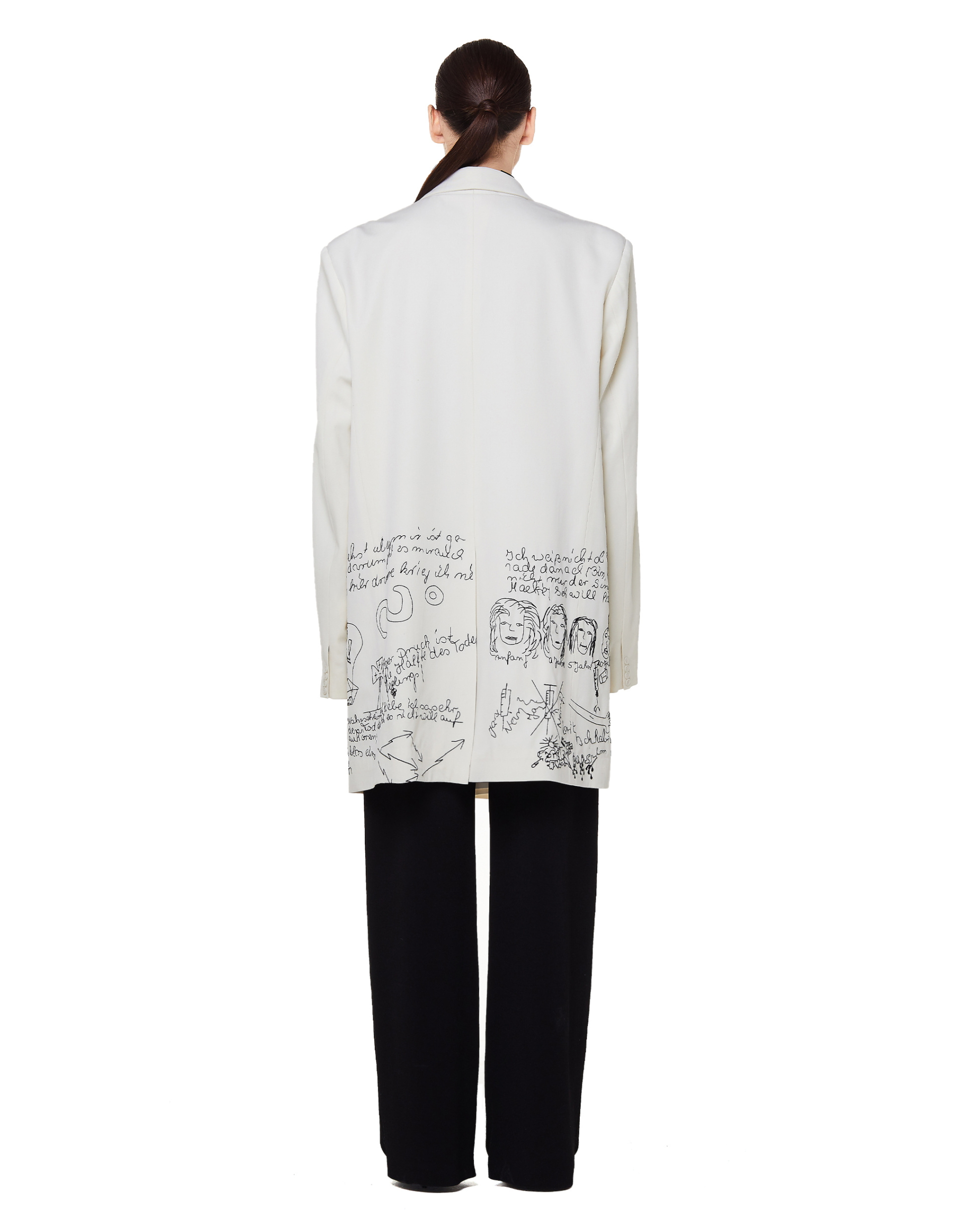 Enfants Riches Déprimés Шерстяное пальто с контрастной вышивкой