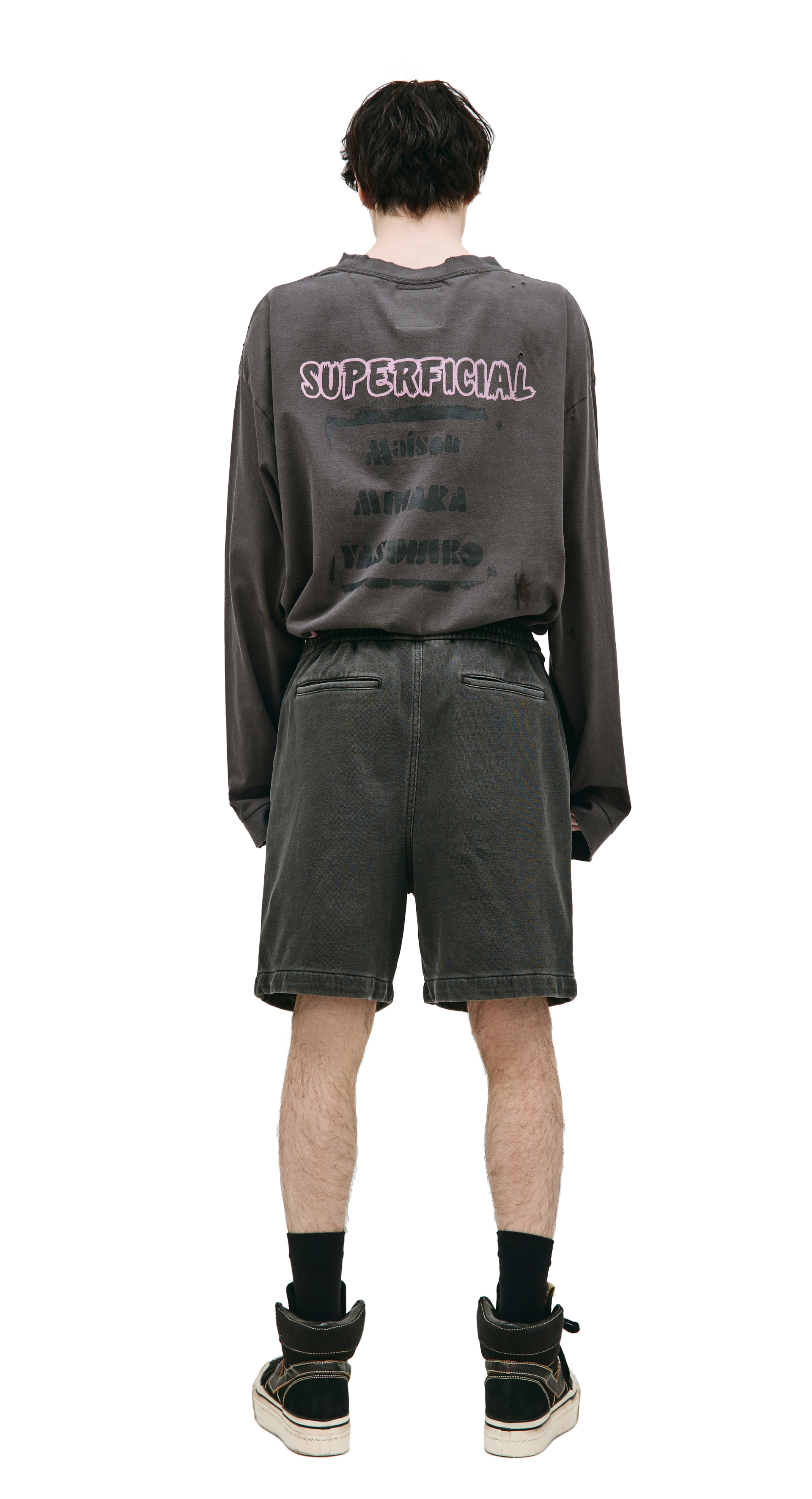 Juun.J Хлопковые шорты с выстиранным эффектом