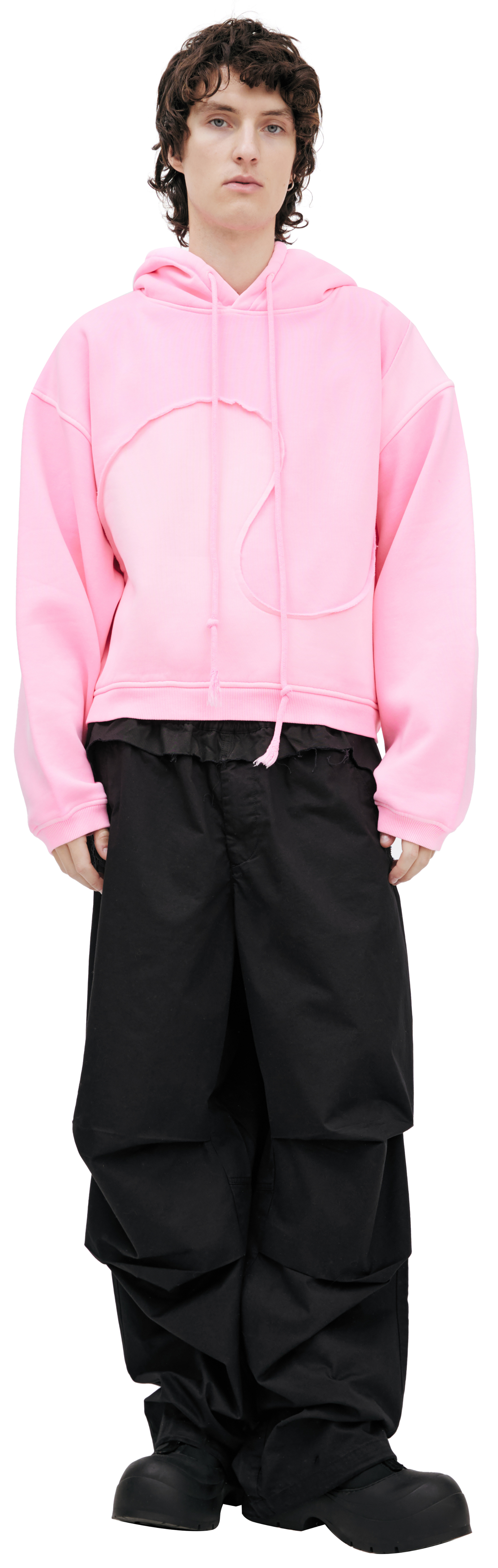 ERL Розовое худи из хлопка