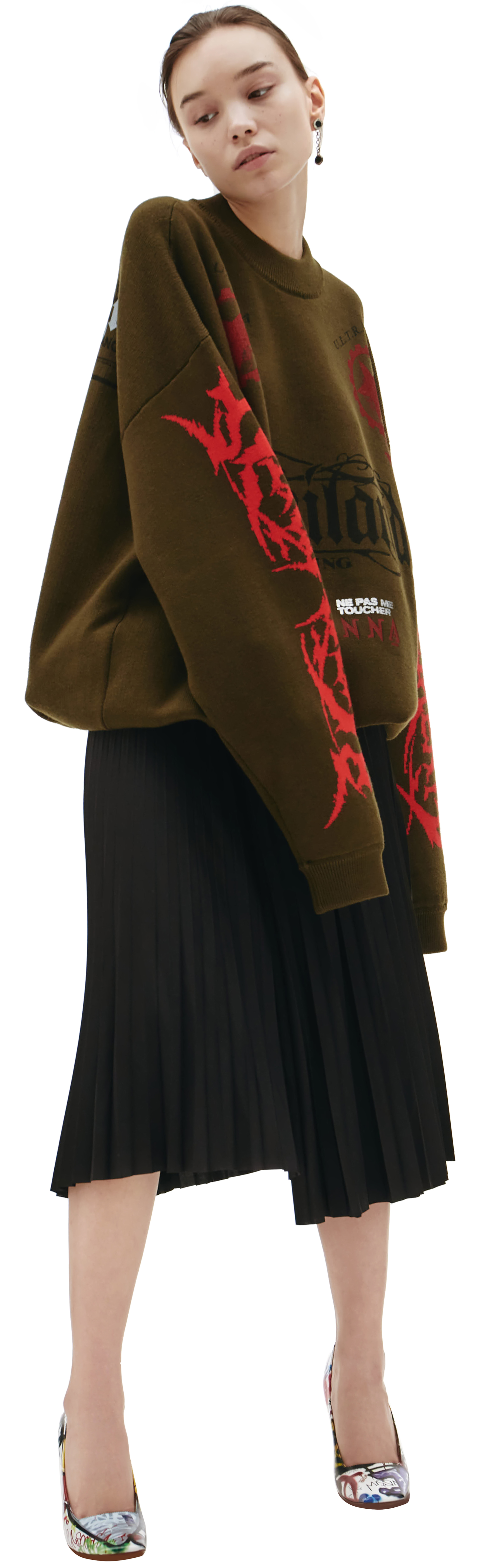 VETEMENTS Шерстяной свитер Maybe metall