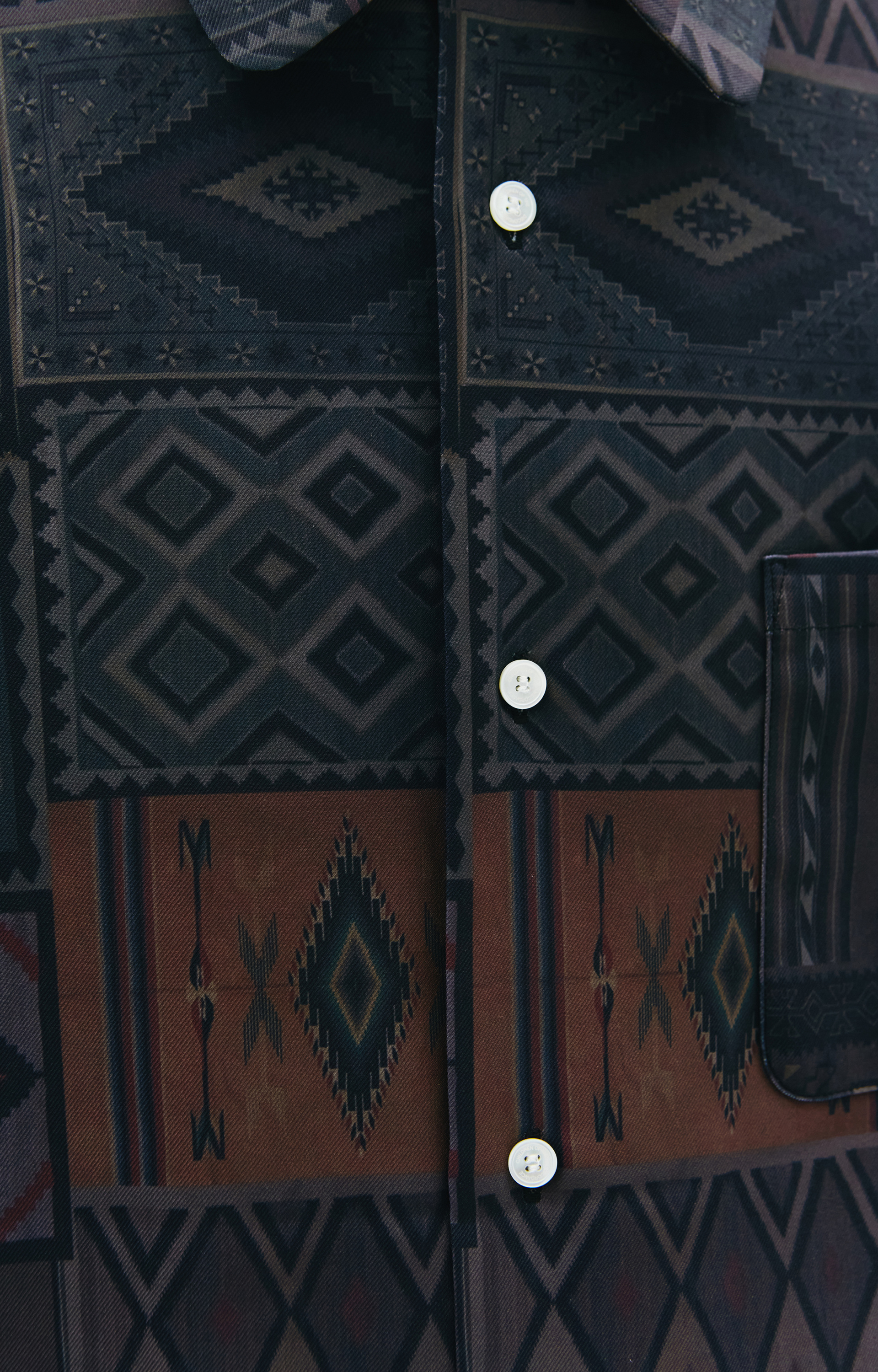 Children of the discordance Рубашка с этническим монопринтом