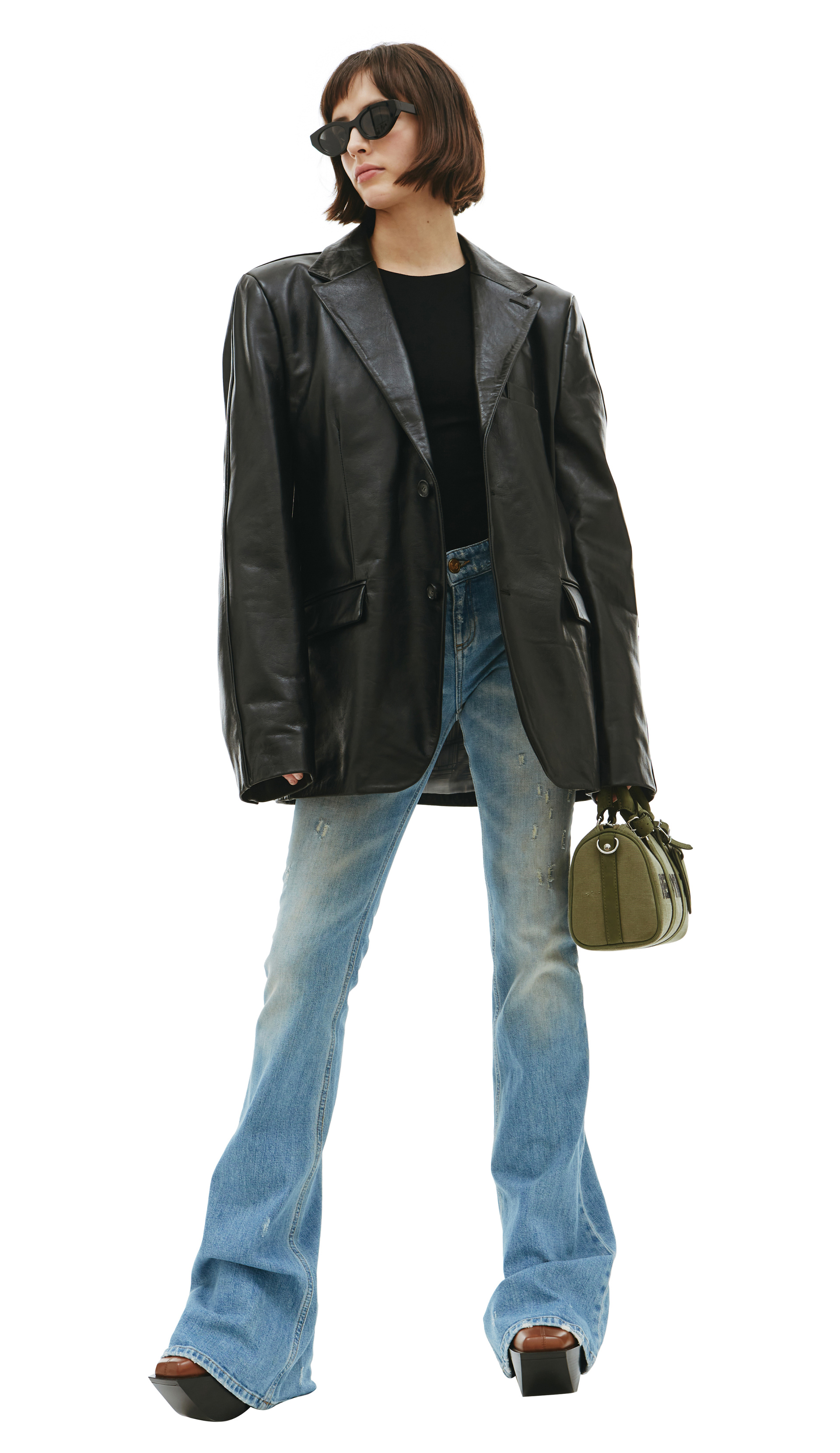 VTMNTS Оверсайз пиджак из кожи