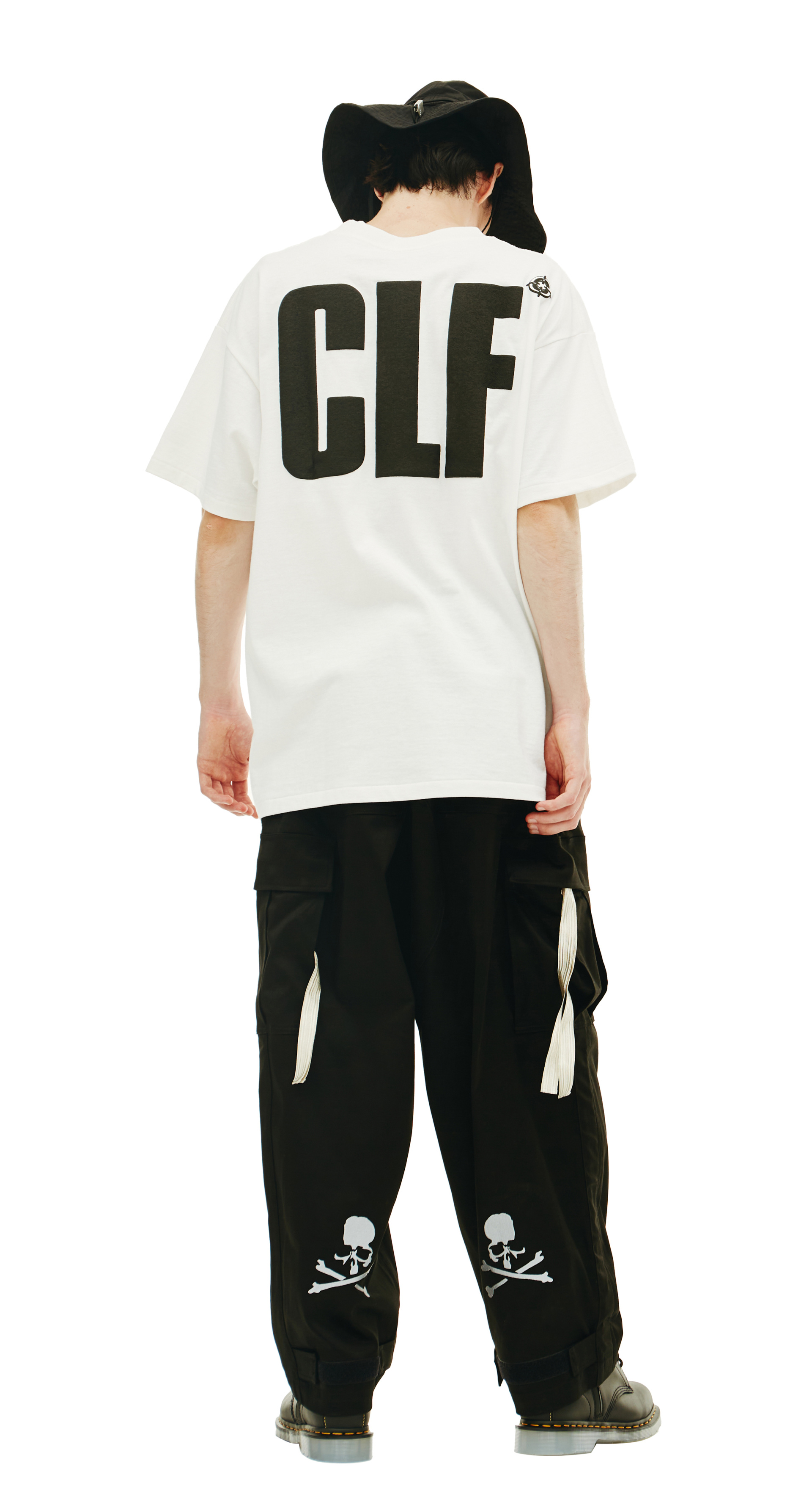 Readymade Футболка-RE-CO-WH-00-00-201 принт смайл на груди, CLF на спине, белый