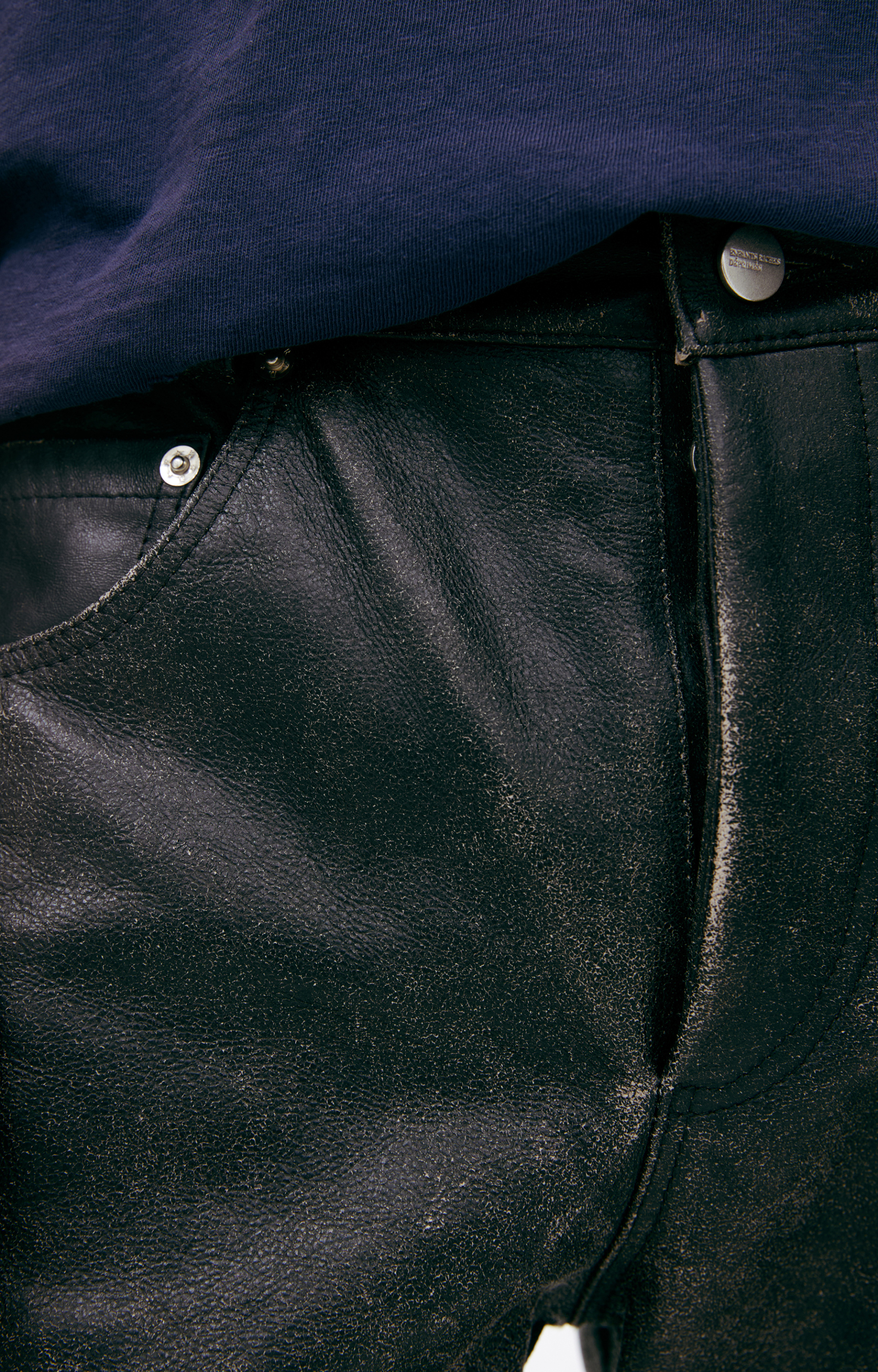 Enfants Riches Déprimés Кожаные брюки с прострочкой