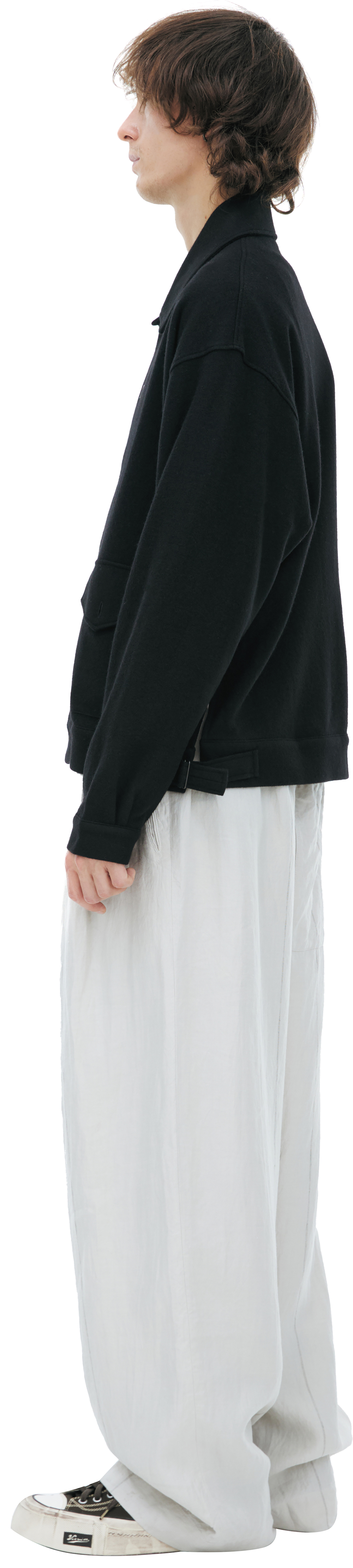 Yohji Yamamoto Шерстяная рубашка с карманами