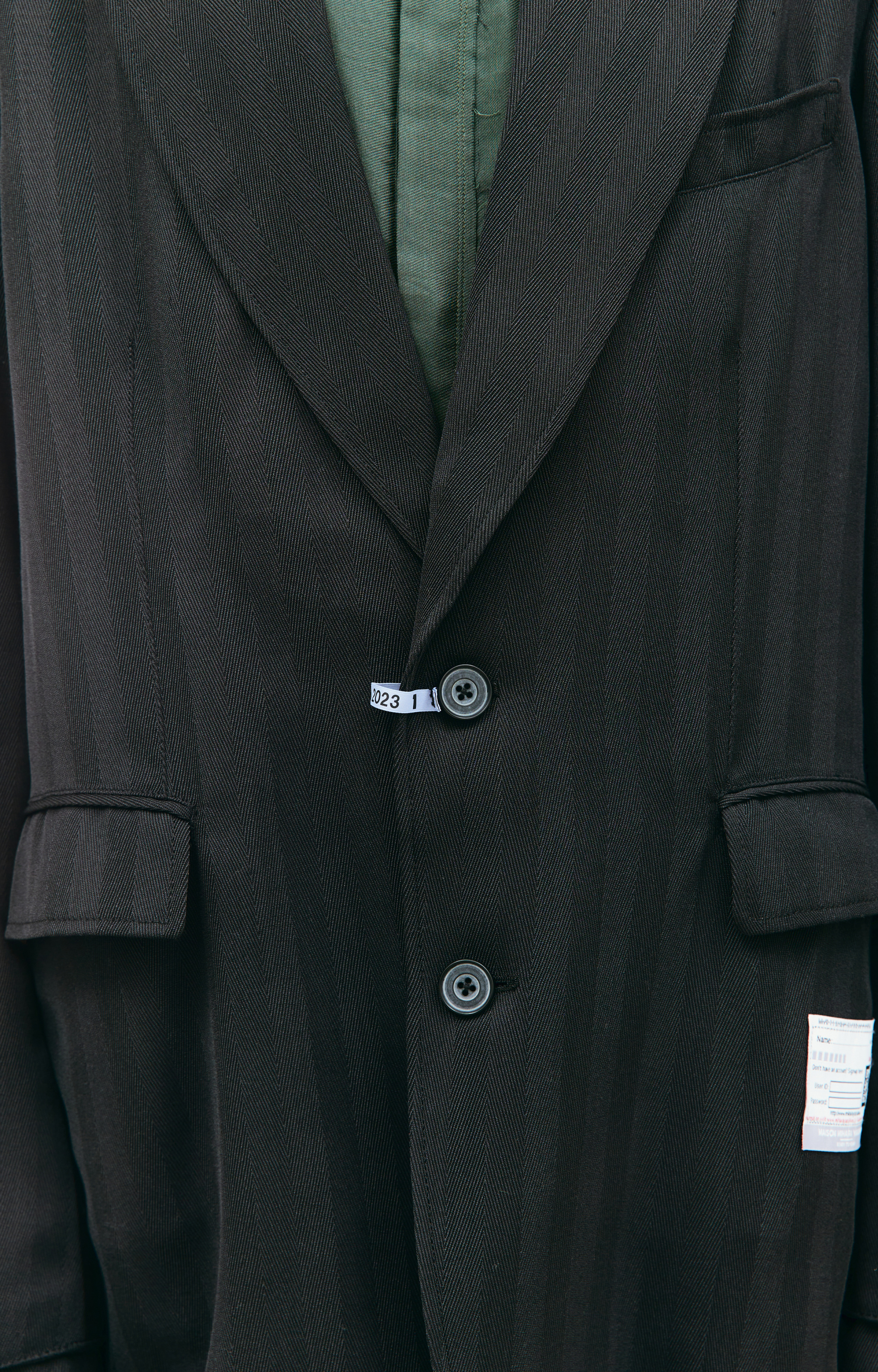 Maison Mihara Yasuhiro Комбинированный пиджак с патчем