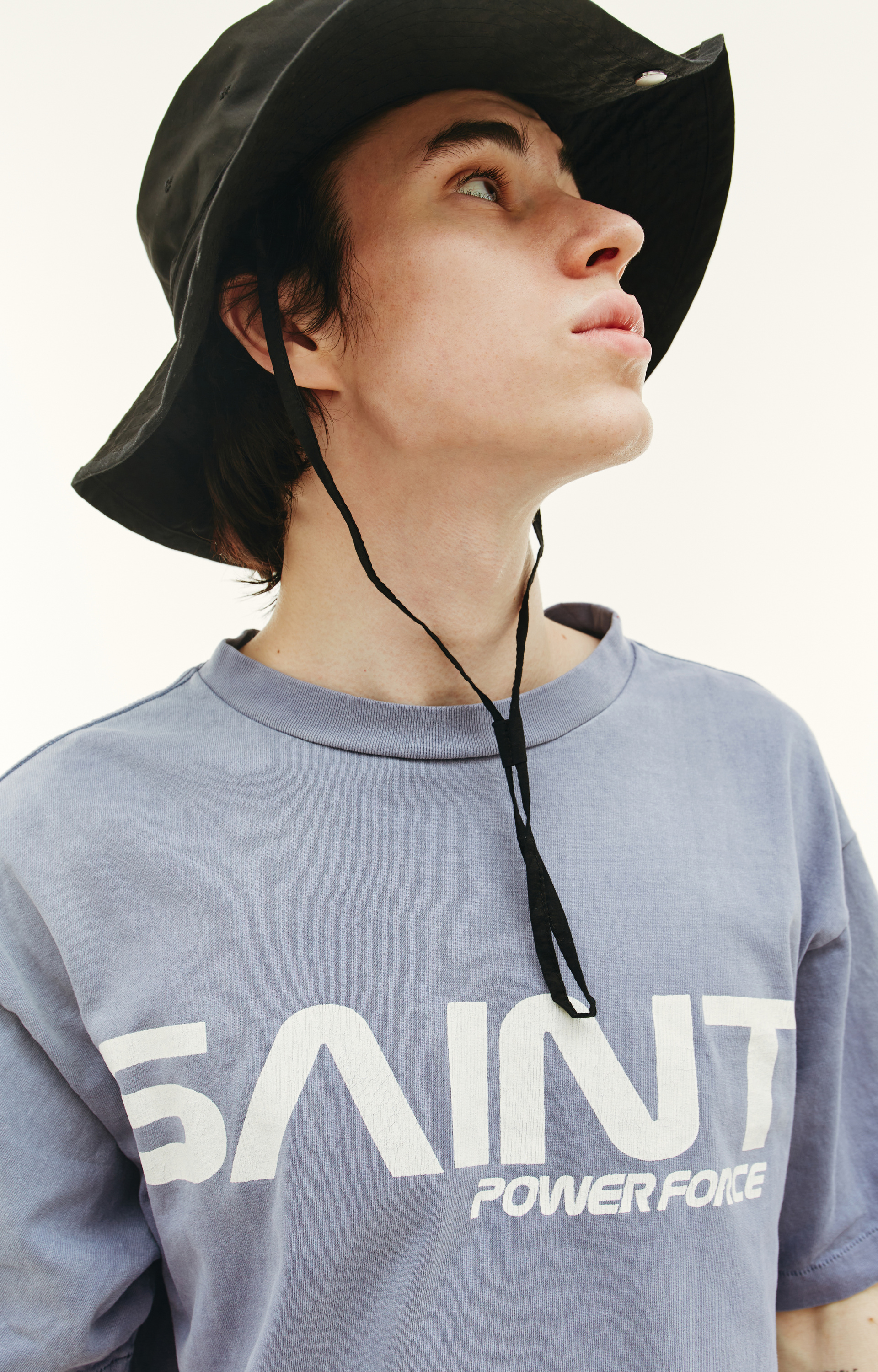 Saint Michael Оверсайз футболка с принтом Saint power