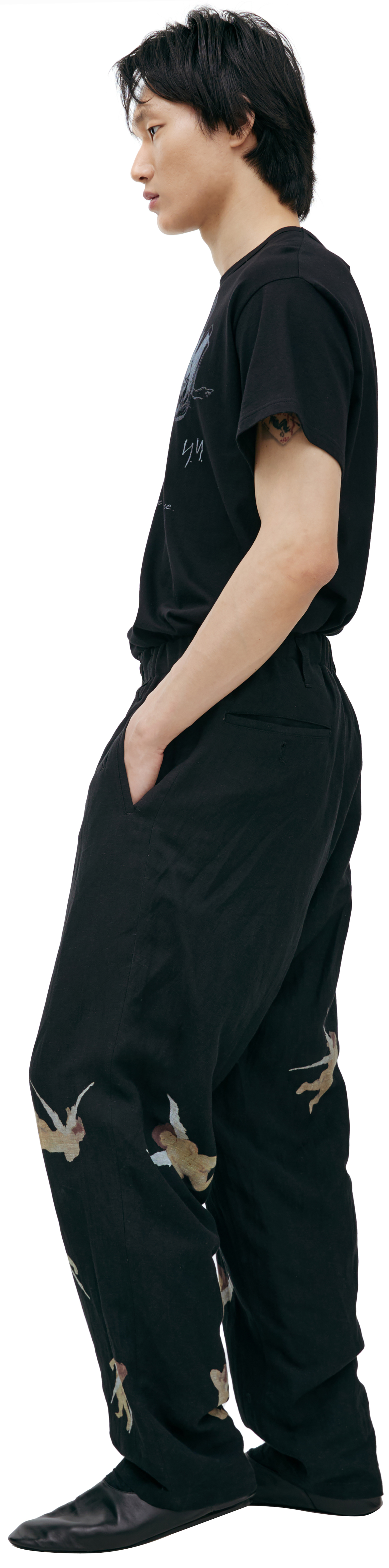 Yohji Yamamoto Брюки с монопринтом