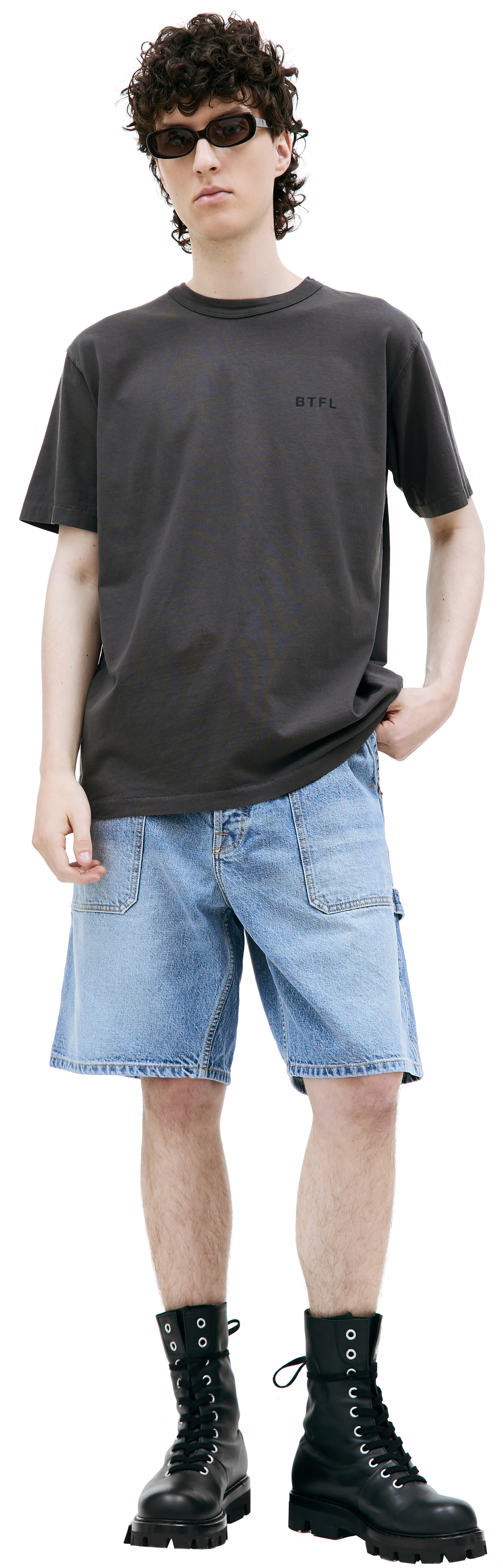 BTFL Черная футболка с принтом