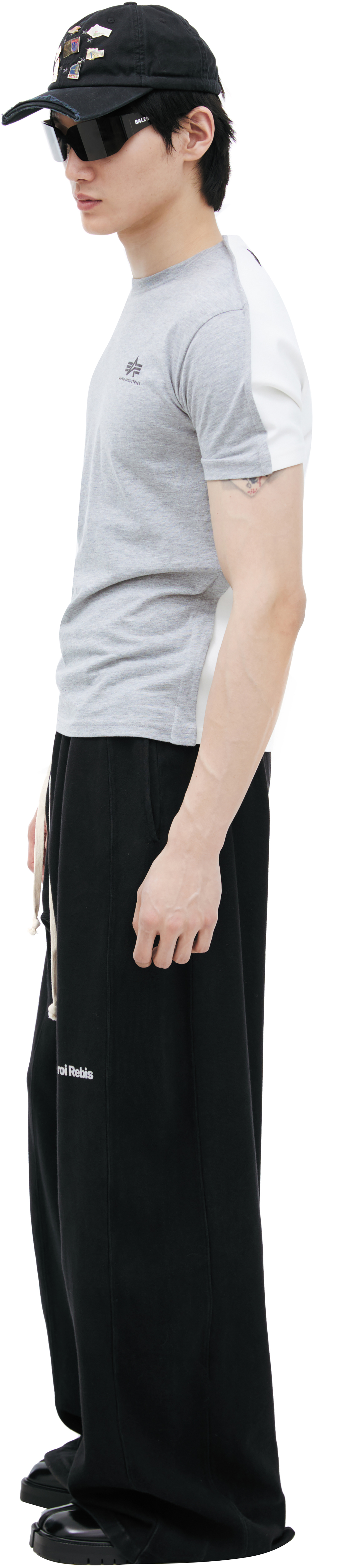 PROTOTYPES Двуцветная футболка с принтом