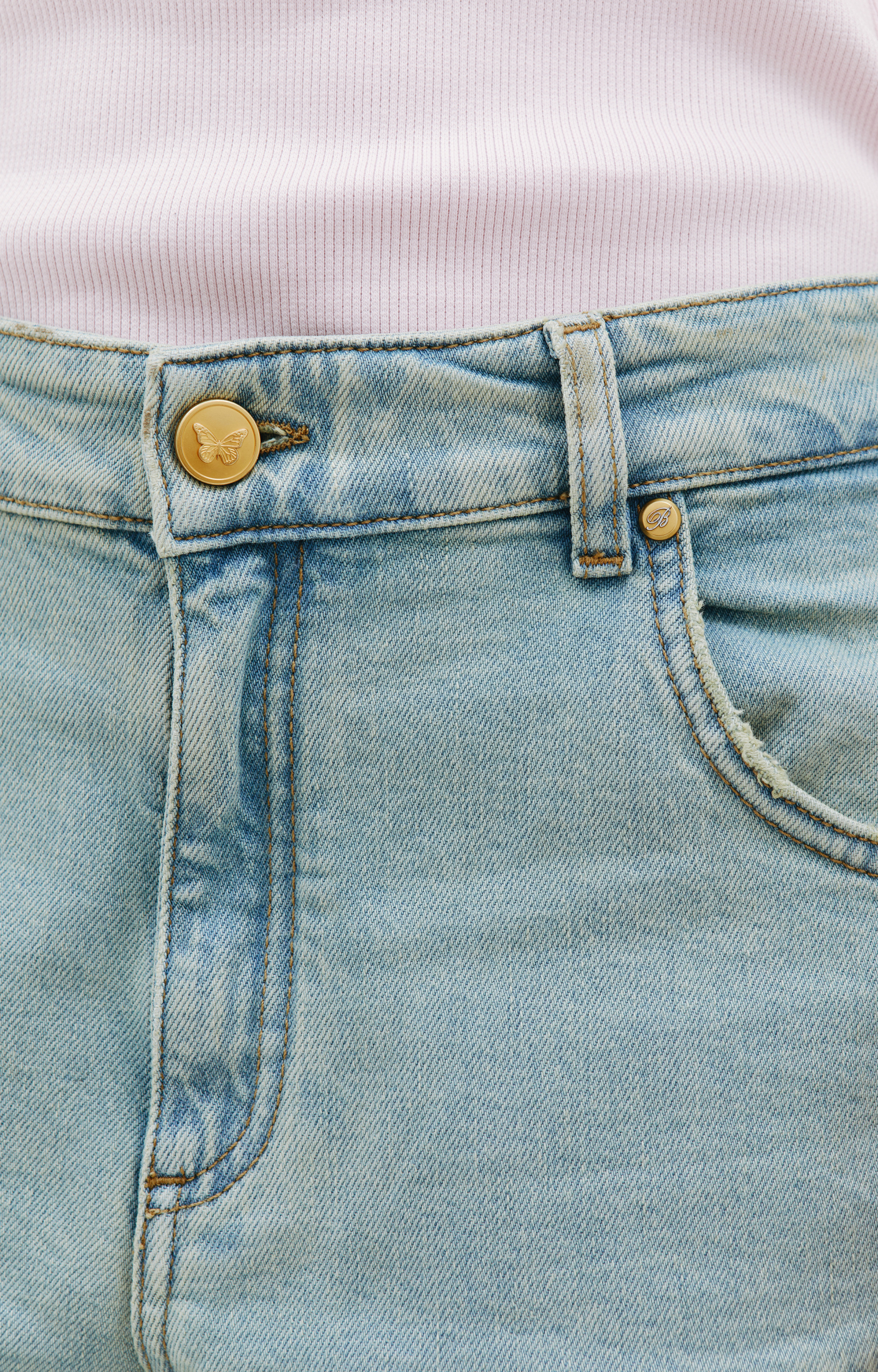 Blumarine Джинсы - байкеры с молниями