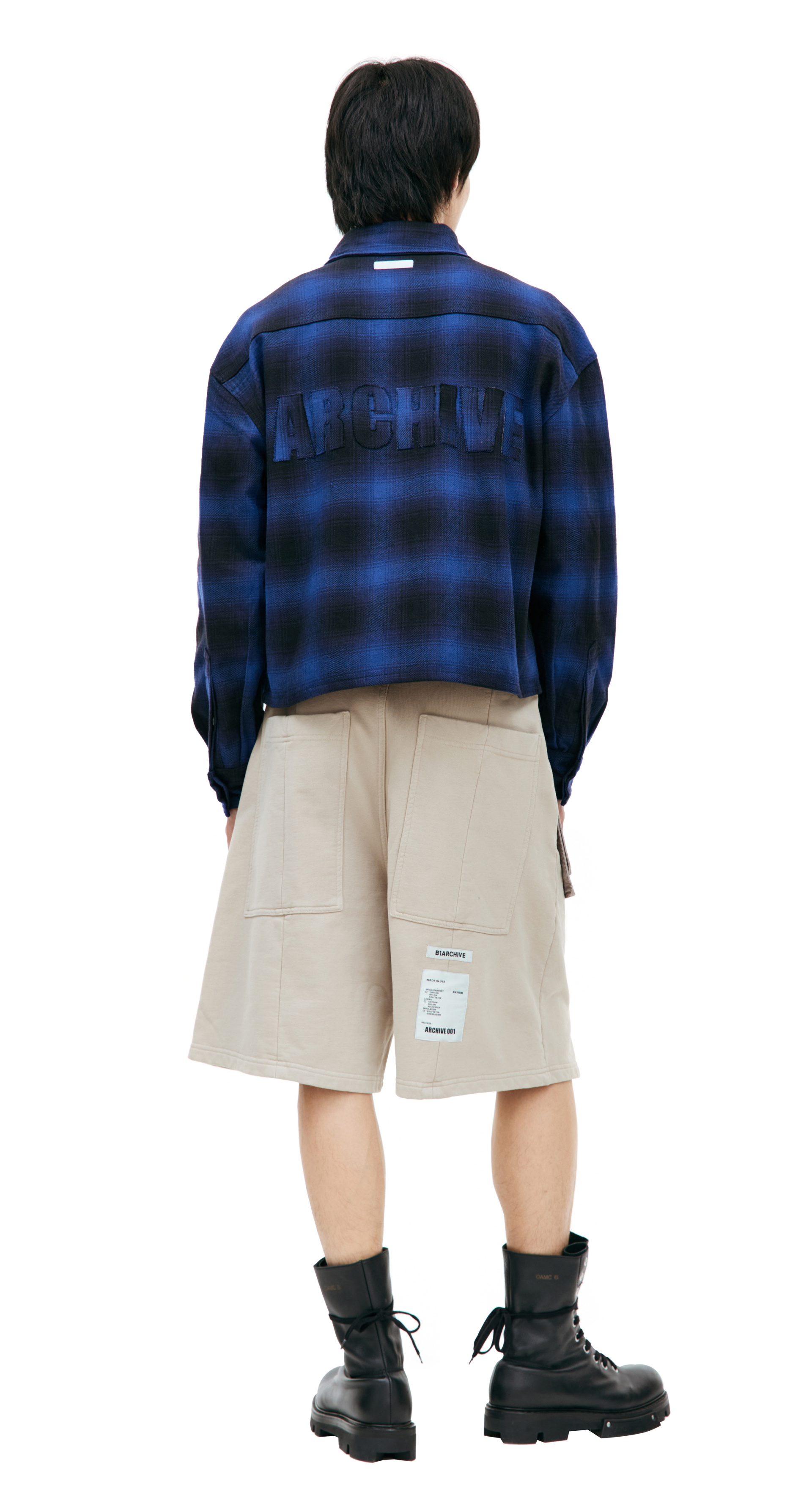 B1ARCHIVE Клетчатая рубашка с логотипом