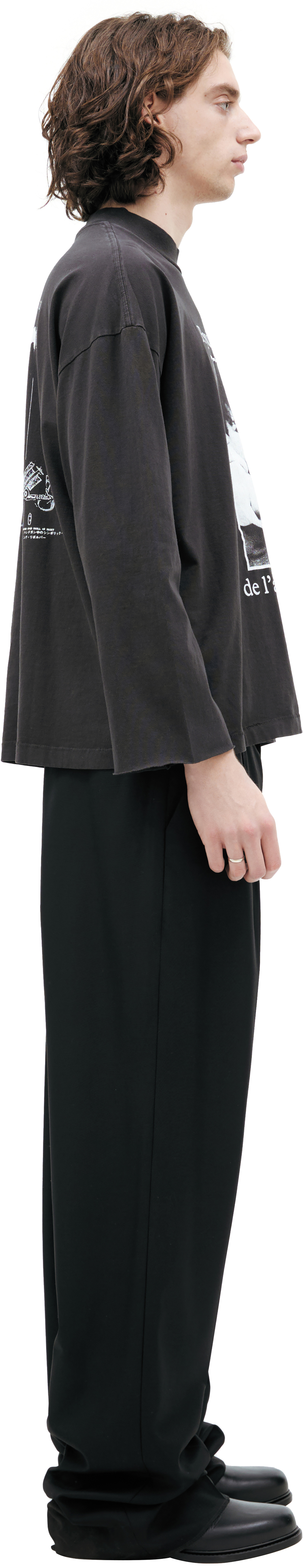 Enfants Riches Déprimés Черный лонгслив с принтом