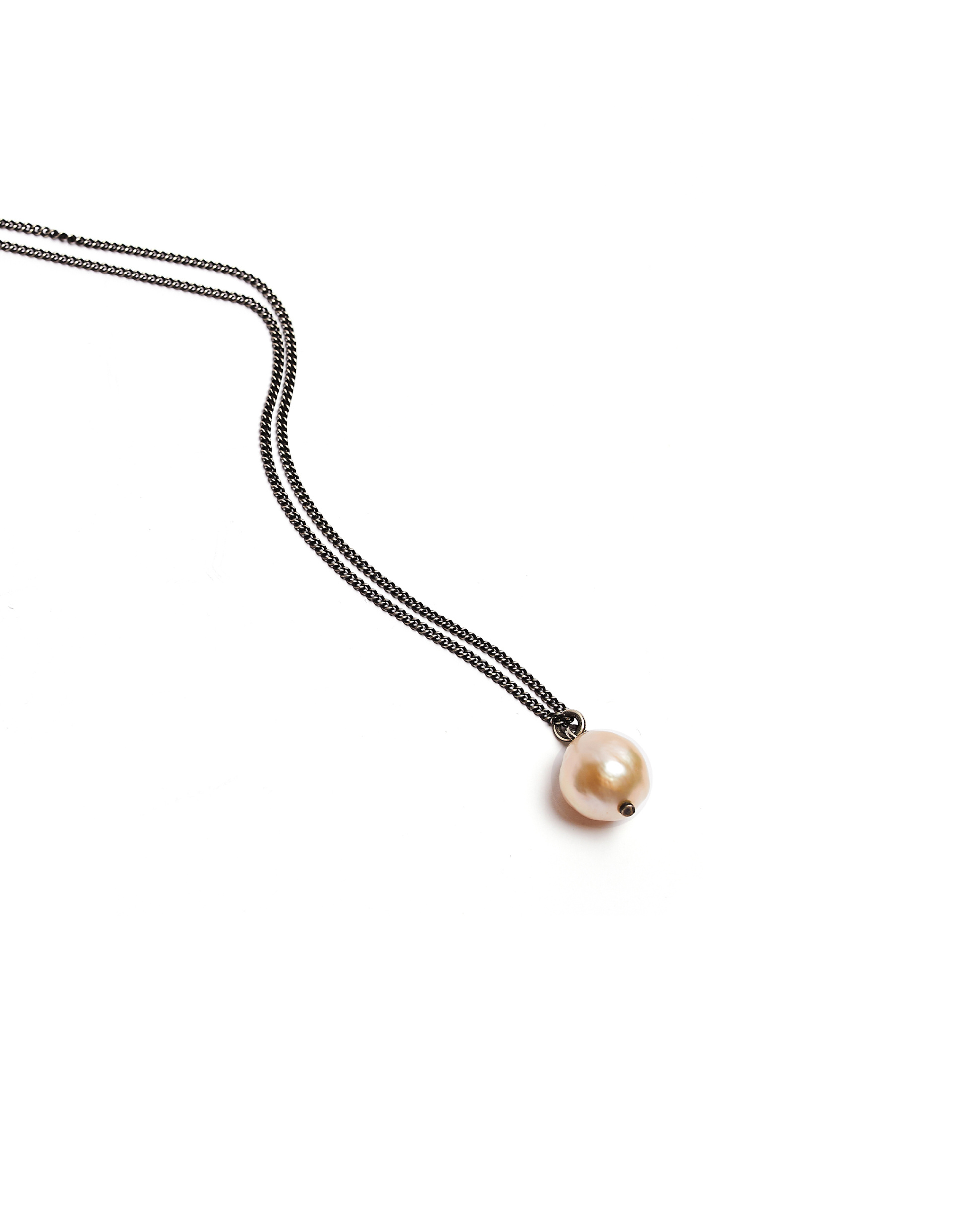 Ann Demeulemeester Серебряная цепочка с жемчужиной