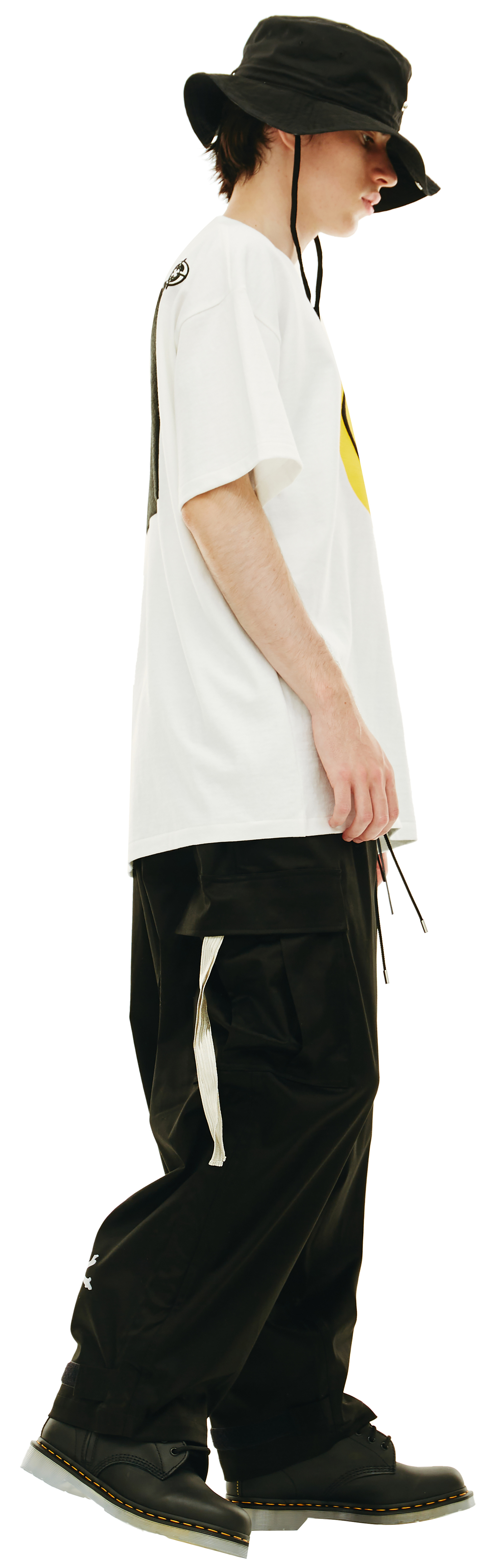 Readymade Футболка-RE-CO-WH-00-00-201 принт смайл на груди, CLF на спине, белый