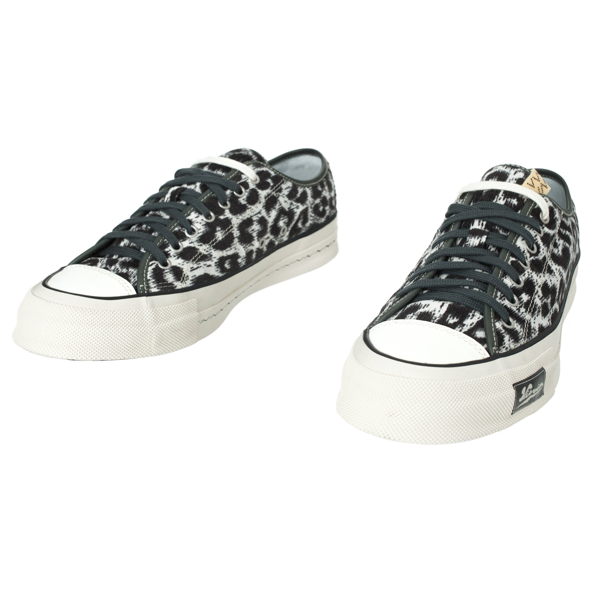 visvim Вельветовые кеды с леопардовым принтом