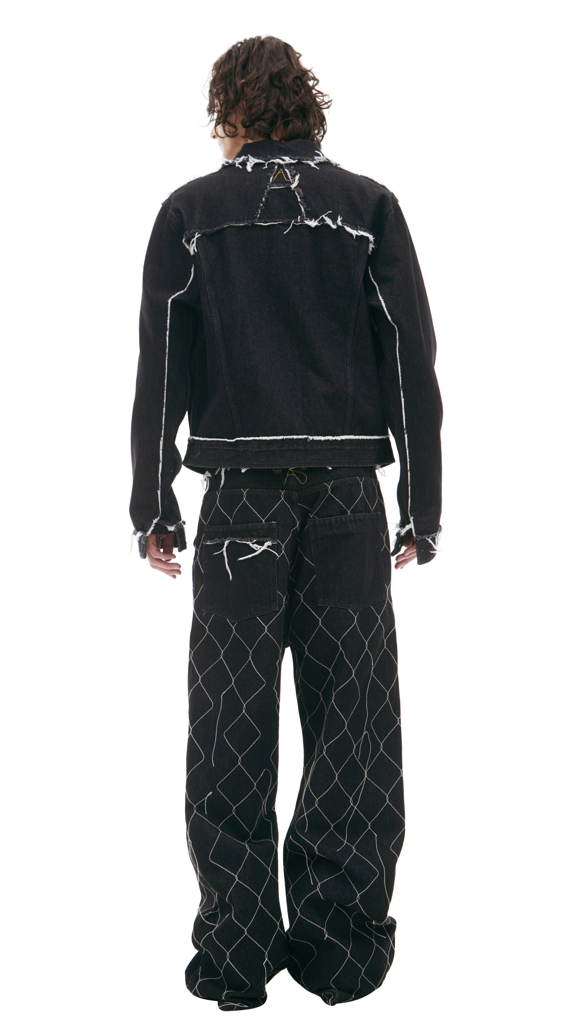 AIREI Джинсовая куртка с с контрастными швами