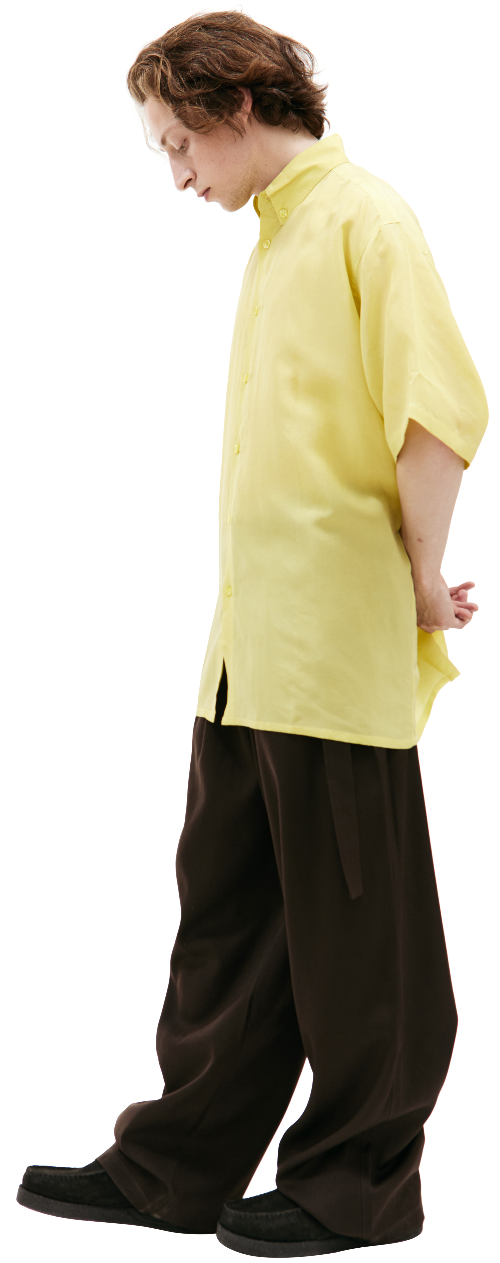 LOUIS GABRIEL NOUCHI Оверсайз рубашка с коротким рукавом