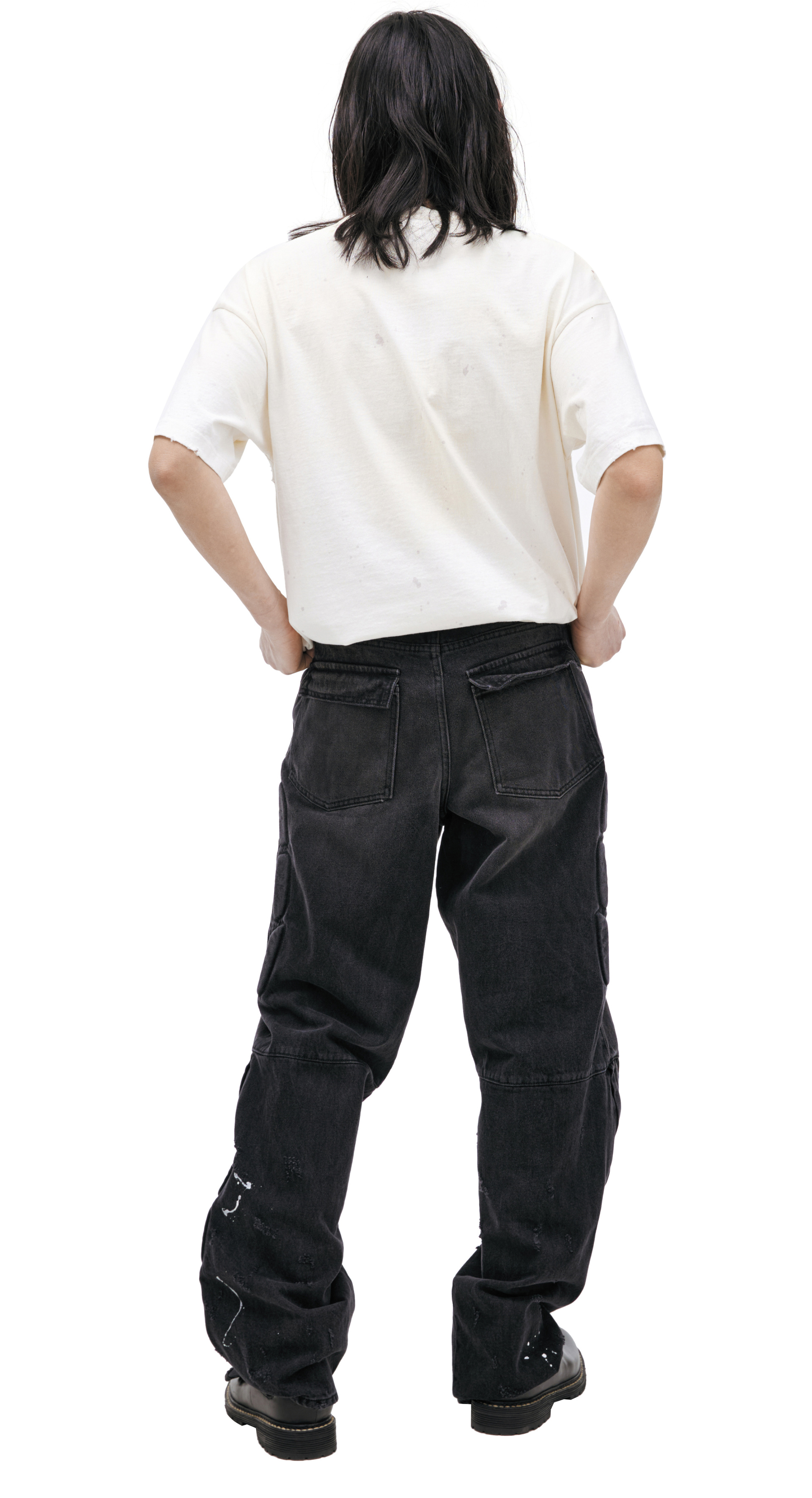 Satoshi Nakamoto Джинсы с эффектом краски