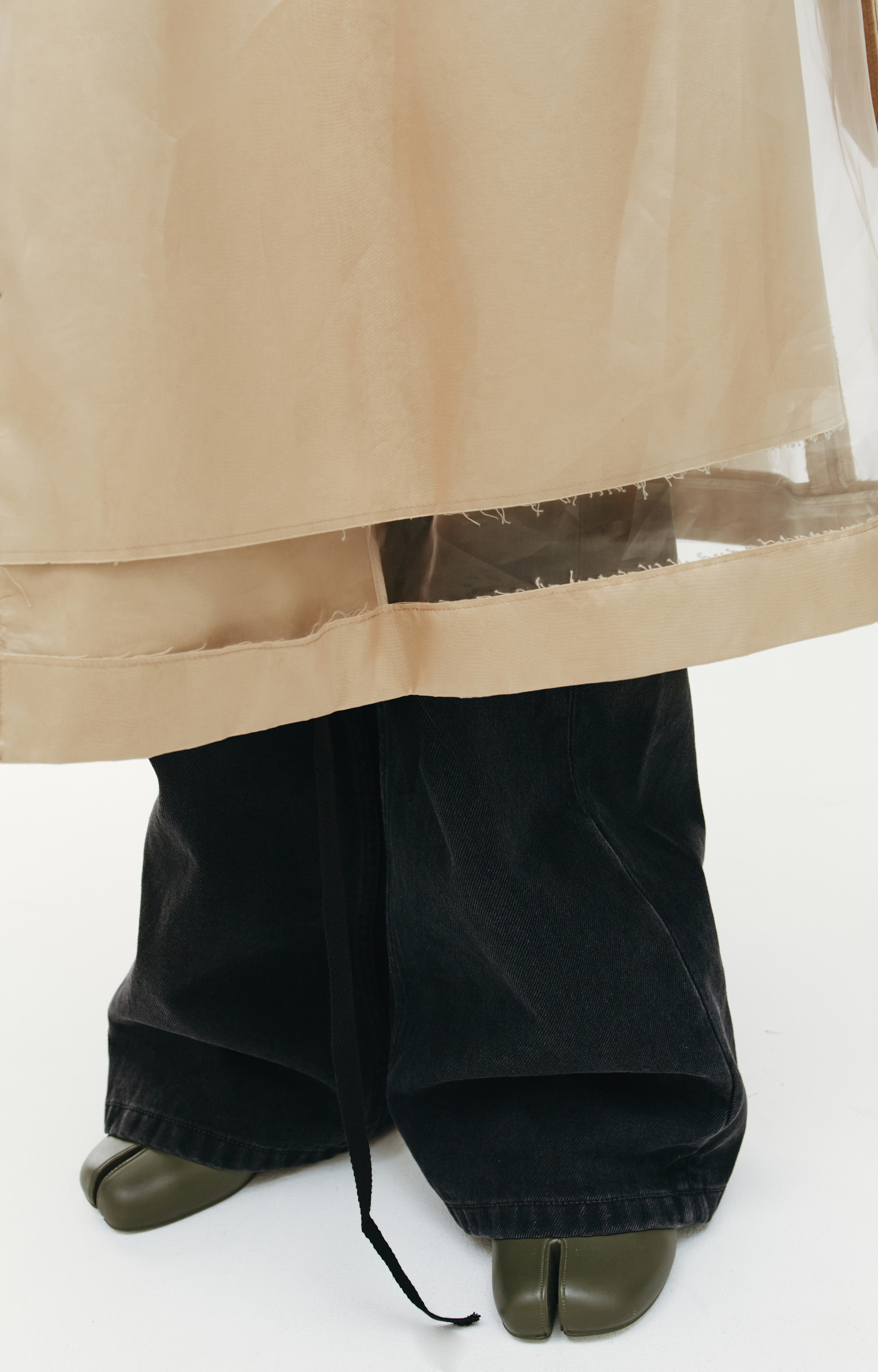 Maison Margiela Двухслойный бежевый тренч