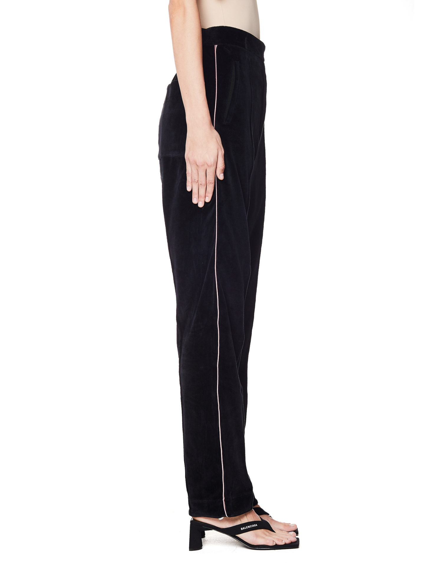Haider Ackermann Черные бархатные брюки