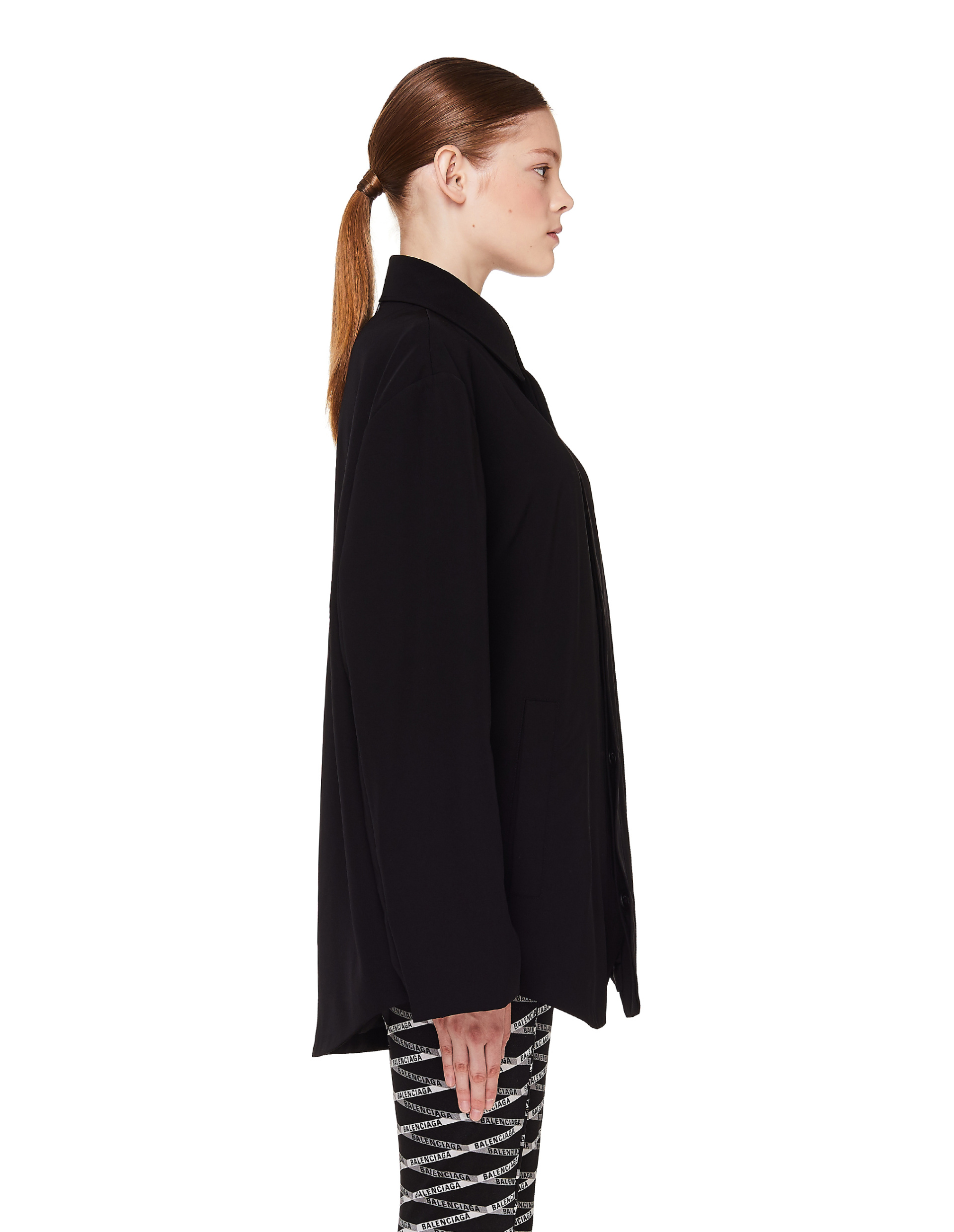 Balenciaga Легкая куртка-рубашка с логотипом на спине