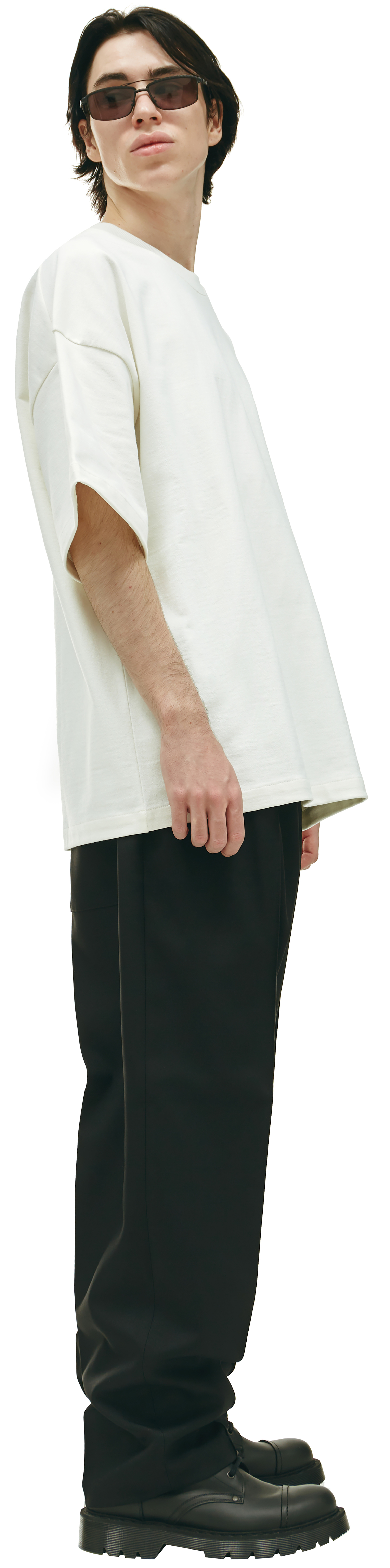 Jil Sander Оверсайз футболка с вышивкой Близнецы