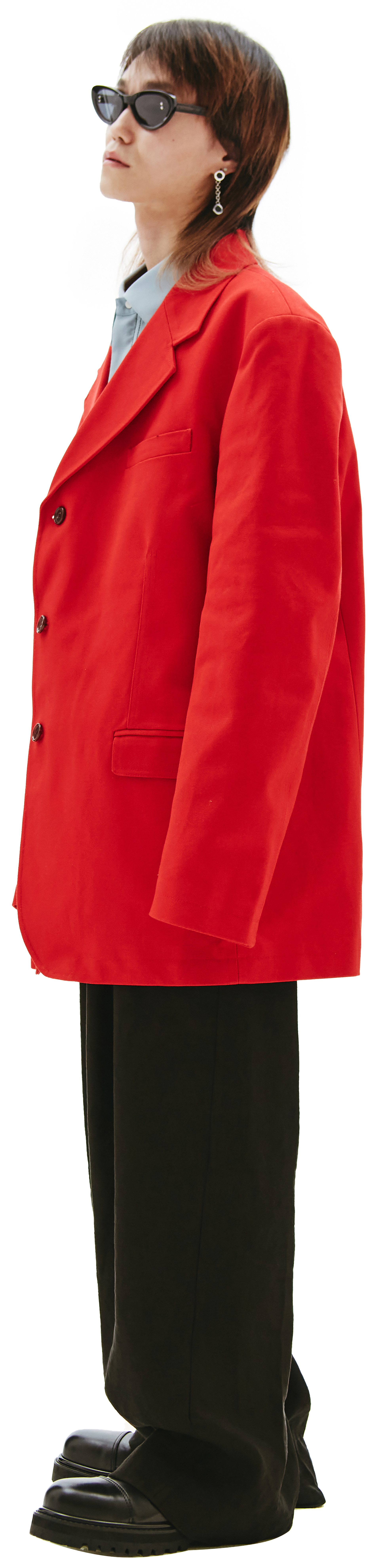 Raf Simons Красный оверсайз пиджак