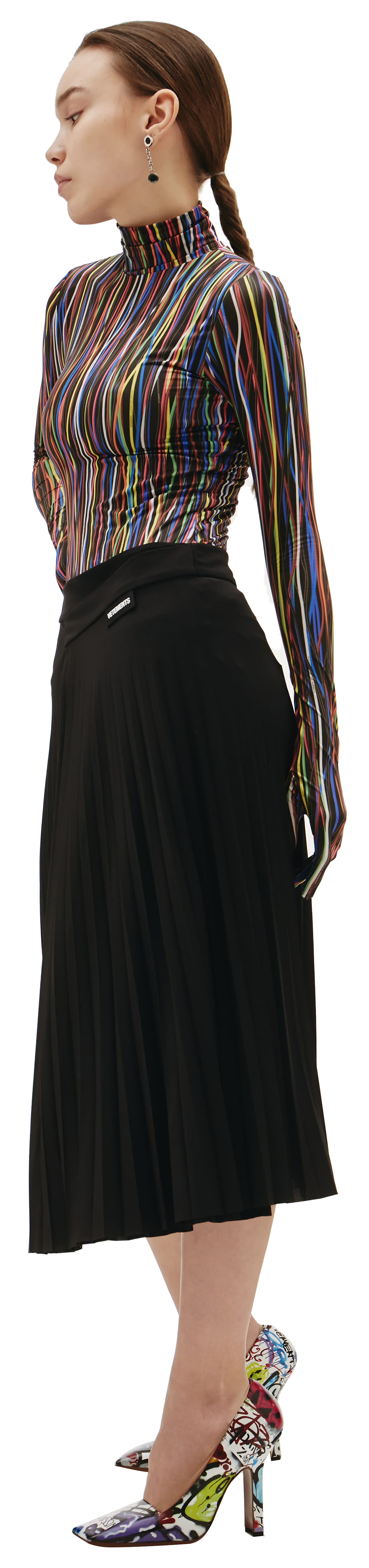 VETEMENTS Плиссированная юбка с запахом