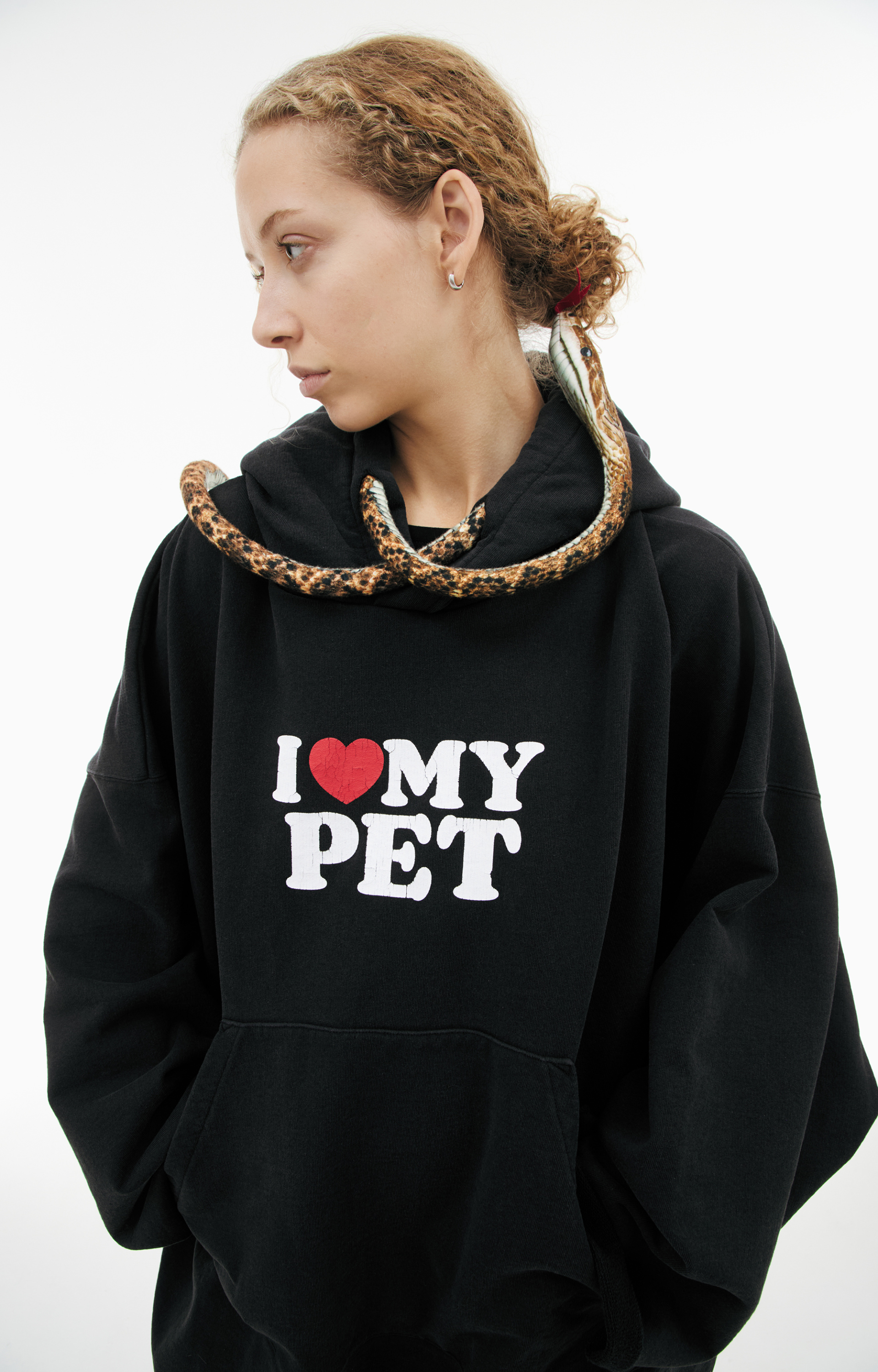 Doublet Худи \'i love my pet\' со змеей
