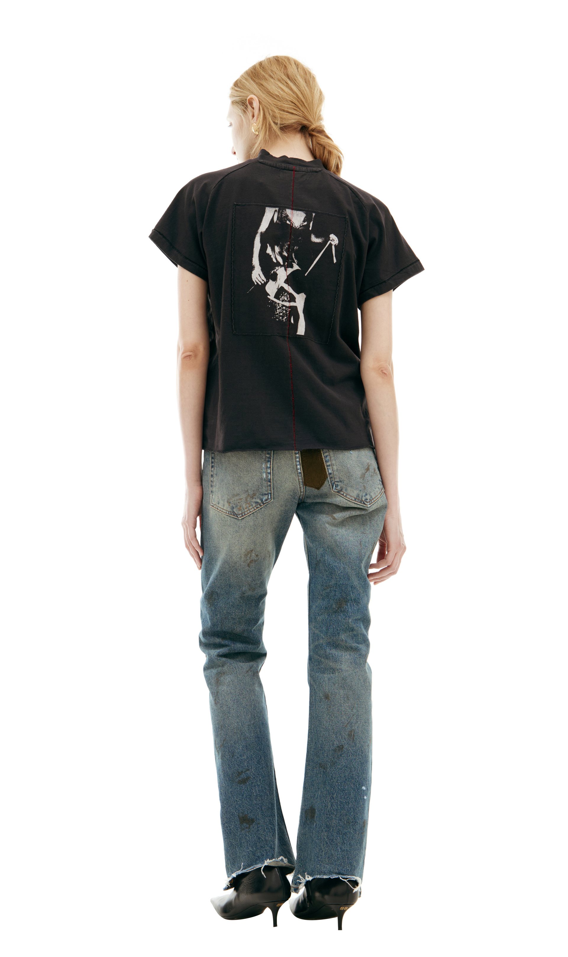 Enfants Riches Déprimés Черная футболка с нашивками