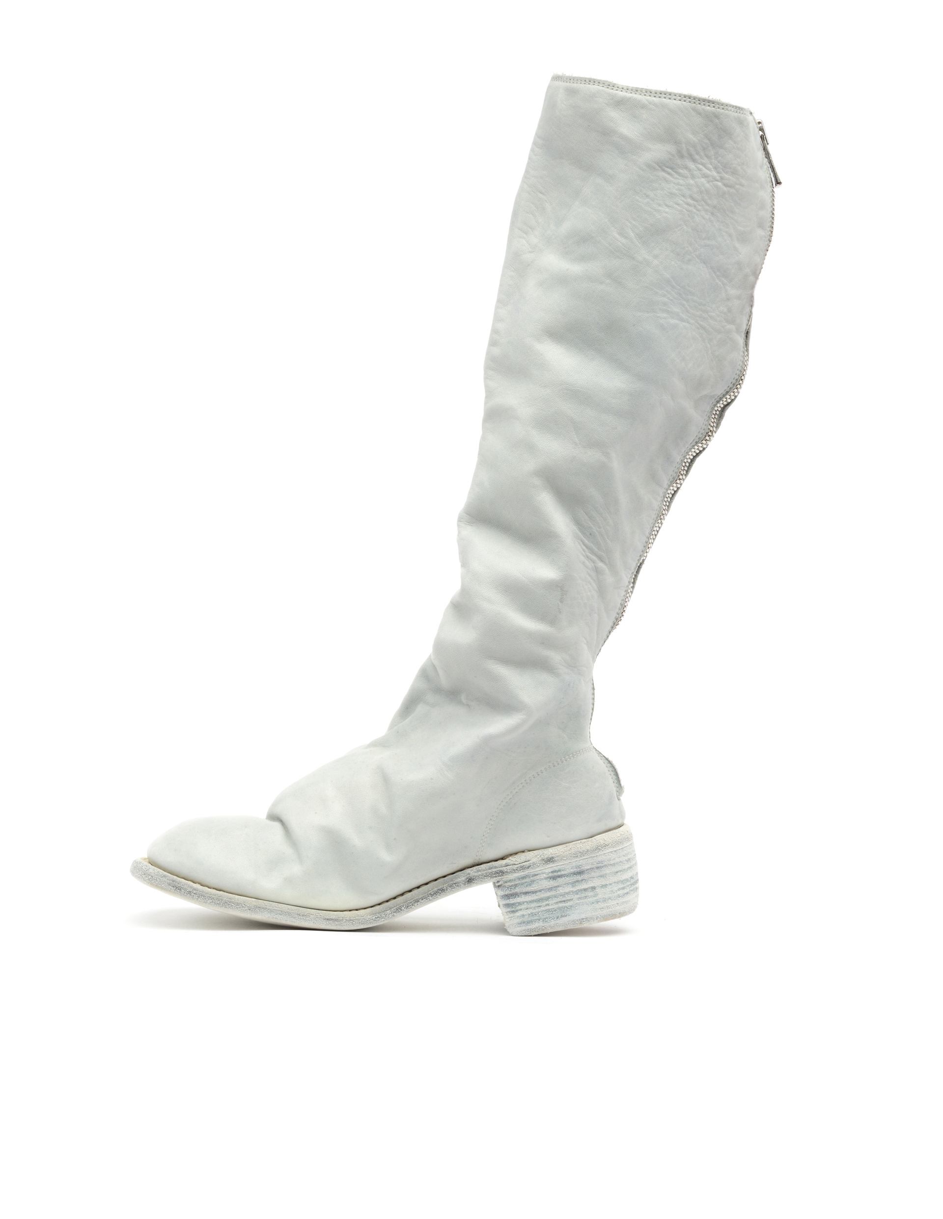 Guidi Белые кожаные сапоги