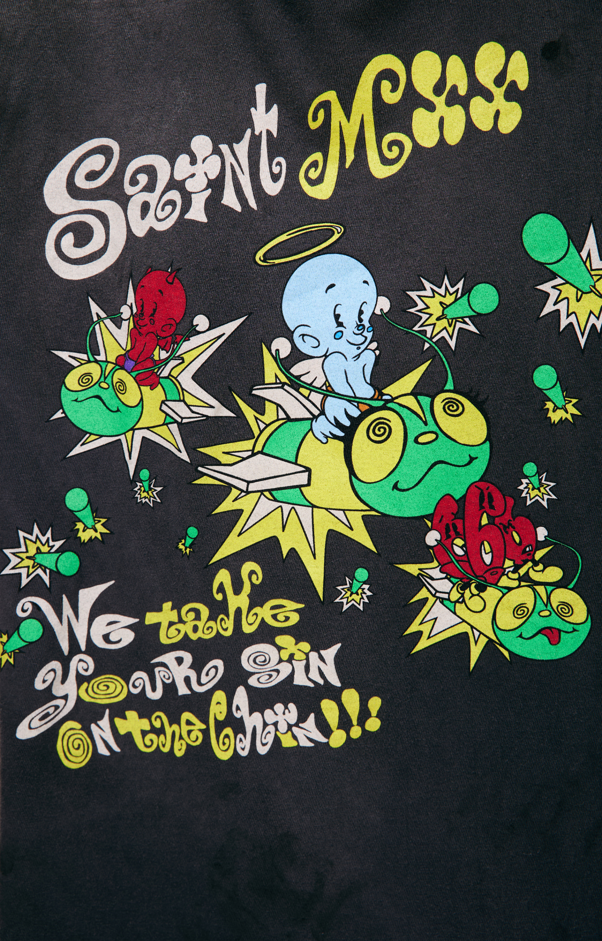 Saint Mxxxxxx Хлопковая футболка с принтом