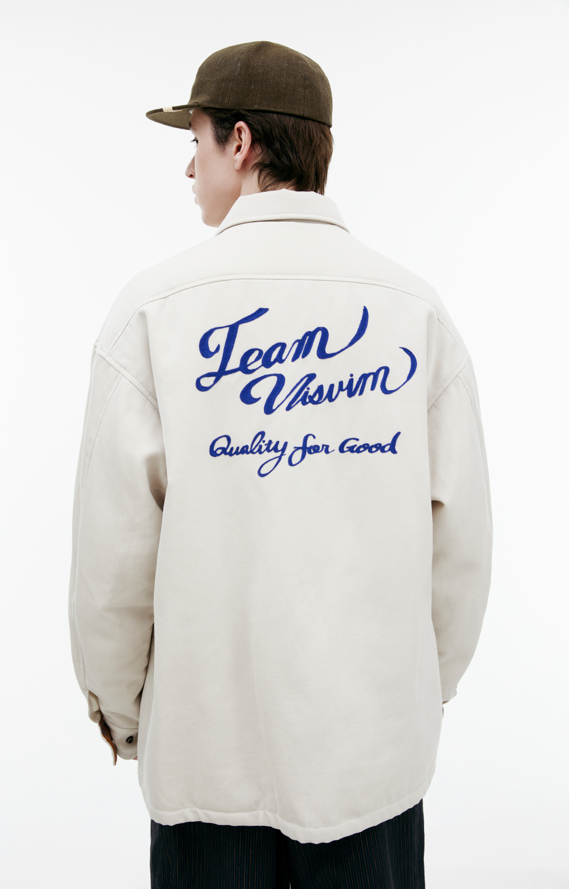 visvim Белая куртка с вышивкой