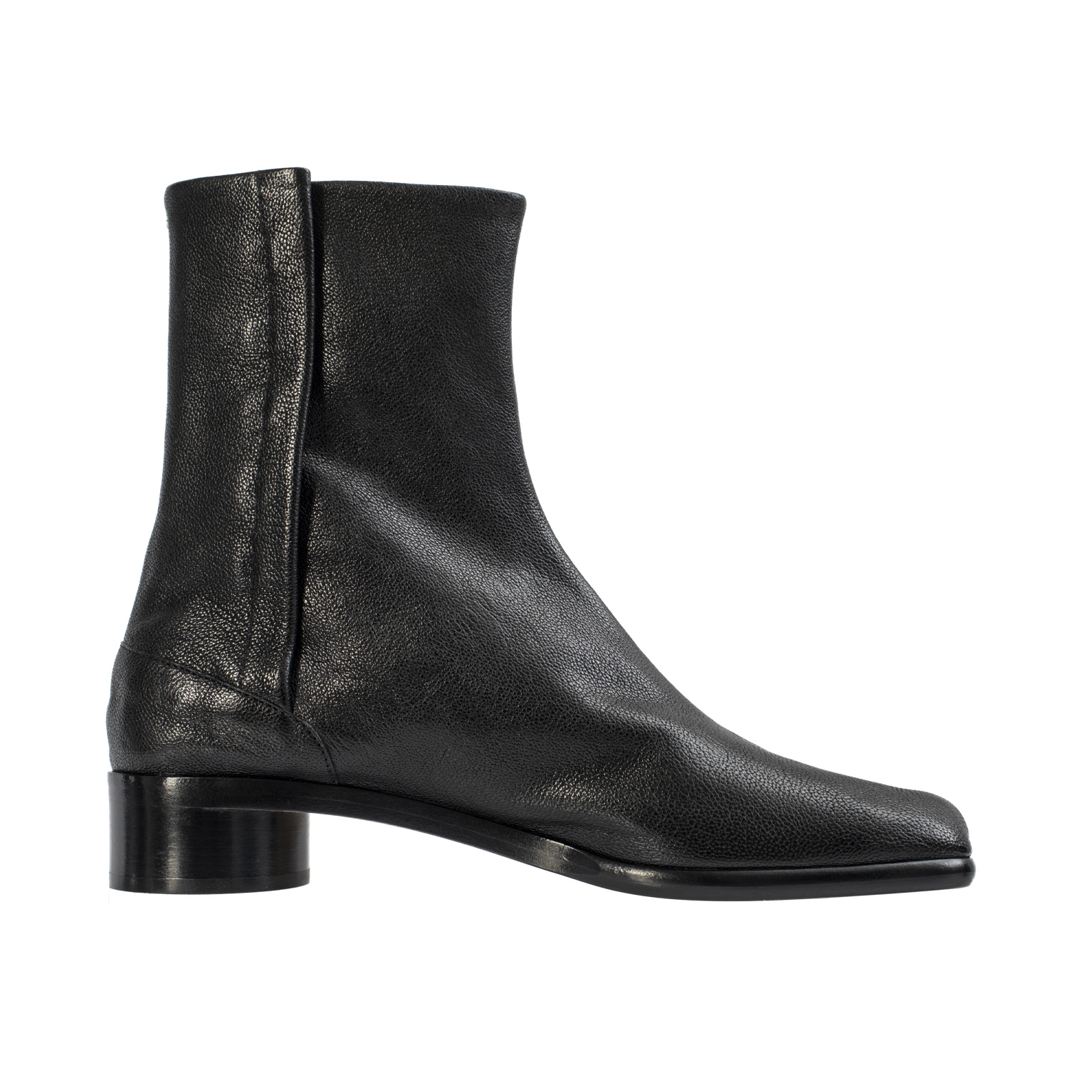 Maison Margiela Черные ботильоны Tabi из зернистой кожи