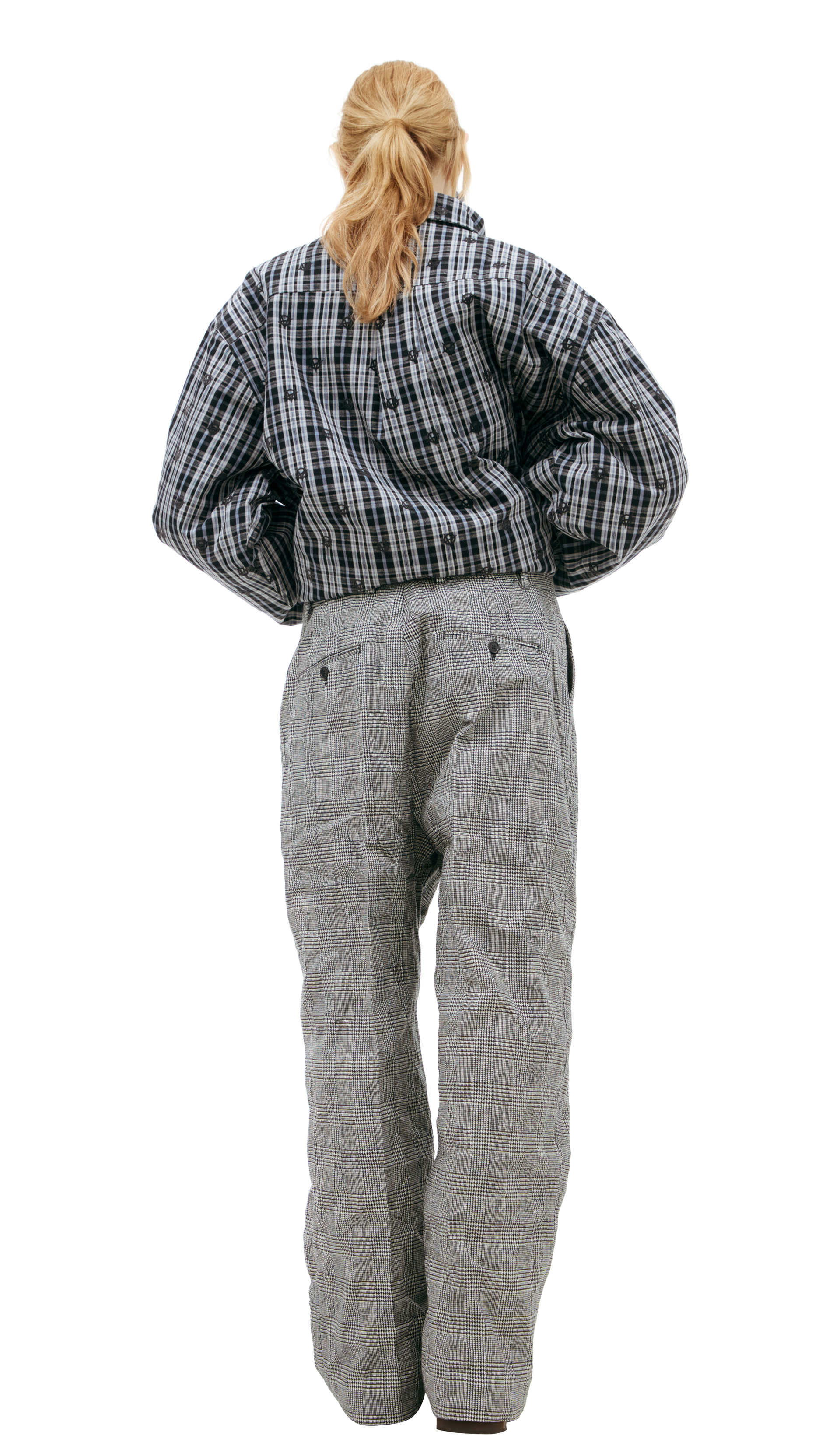 VETEMENTS Серые брюки в клетку