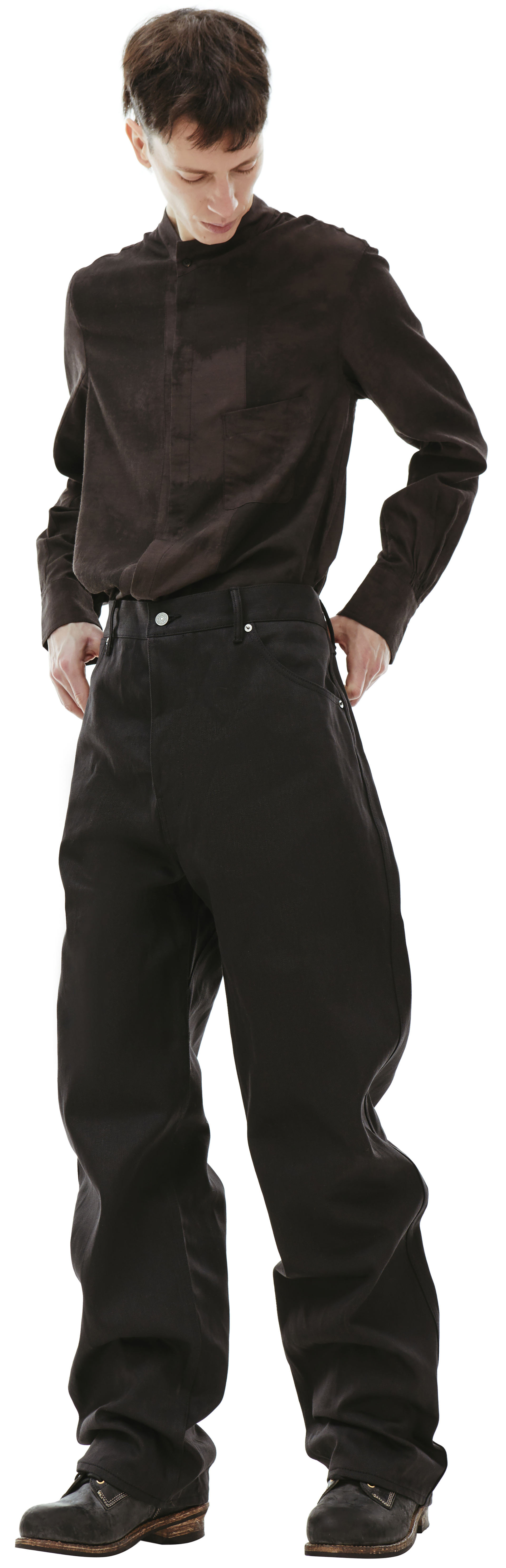 visvim Прямые джинсы Hakama